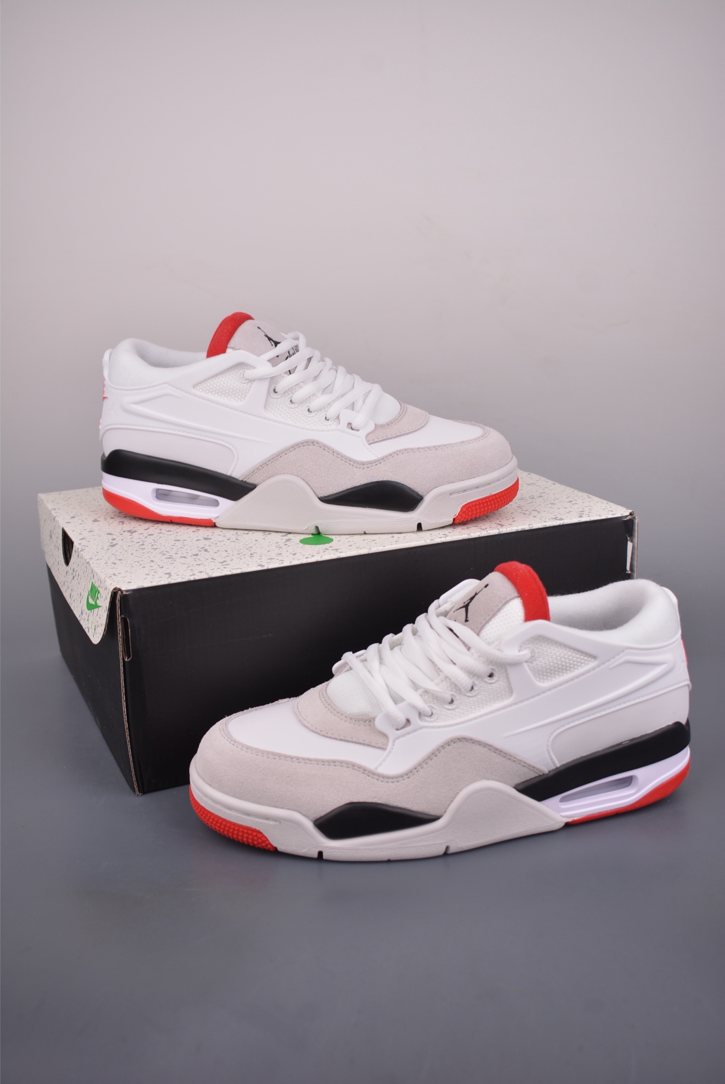 Nigel Sylvester x Jordan Air Jordan 4 RM SP AJ4低帮 复刻麂皮白黑红 FQ7939-102