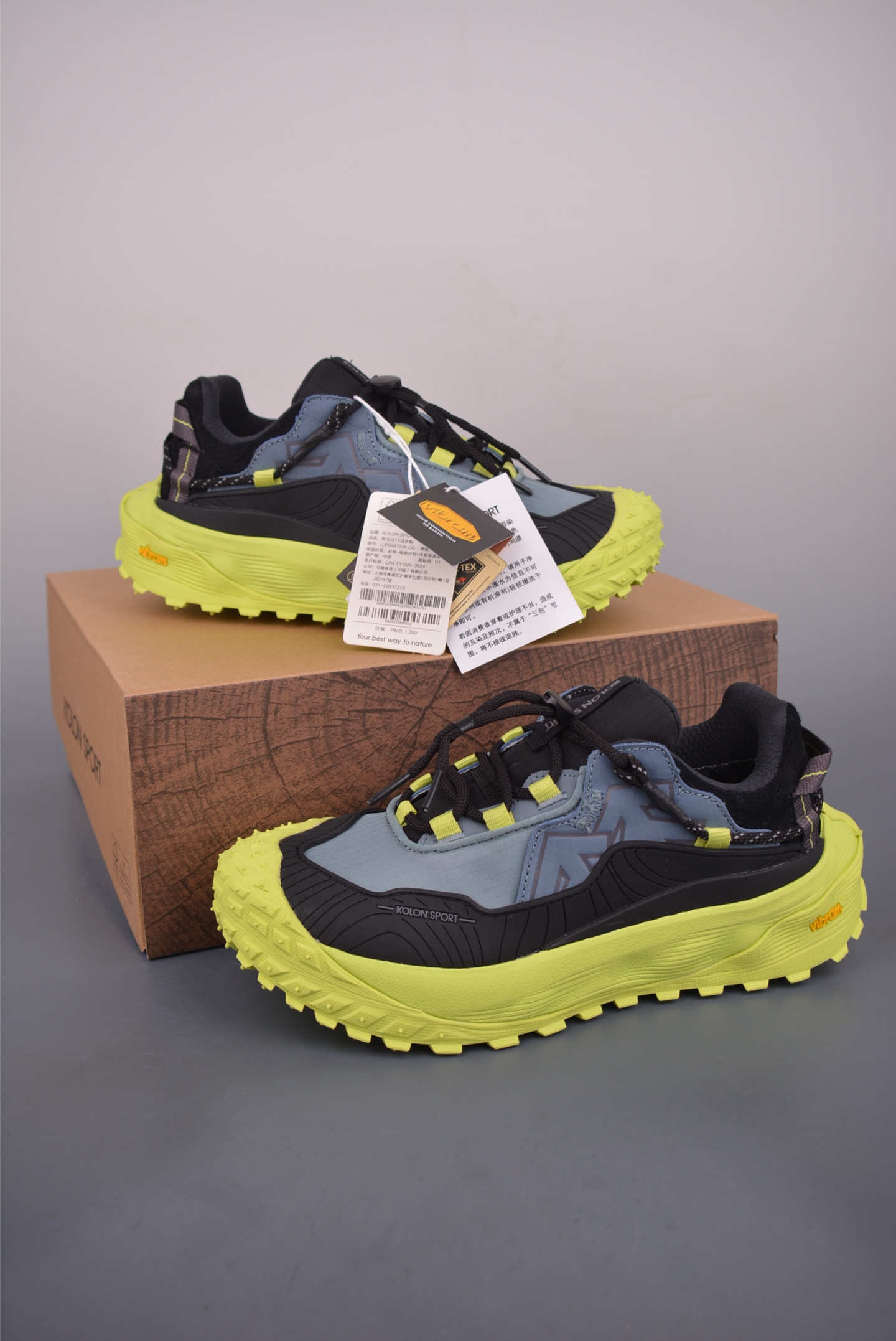 可隆KOLON LITCAMP GTX 防水支撑轻便回弹 低帮徒步鞋 LUFG5A15