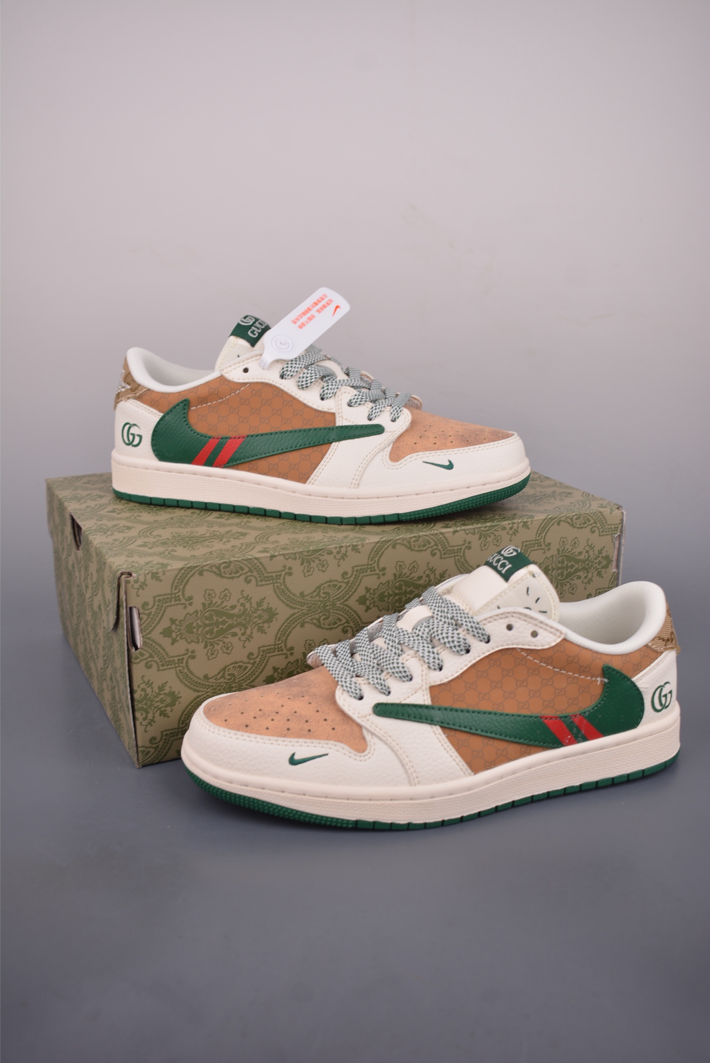 Fragment x Travis Scott x Gucci Air Jordan 1 Low 解构鞋带 QW5088-206