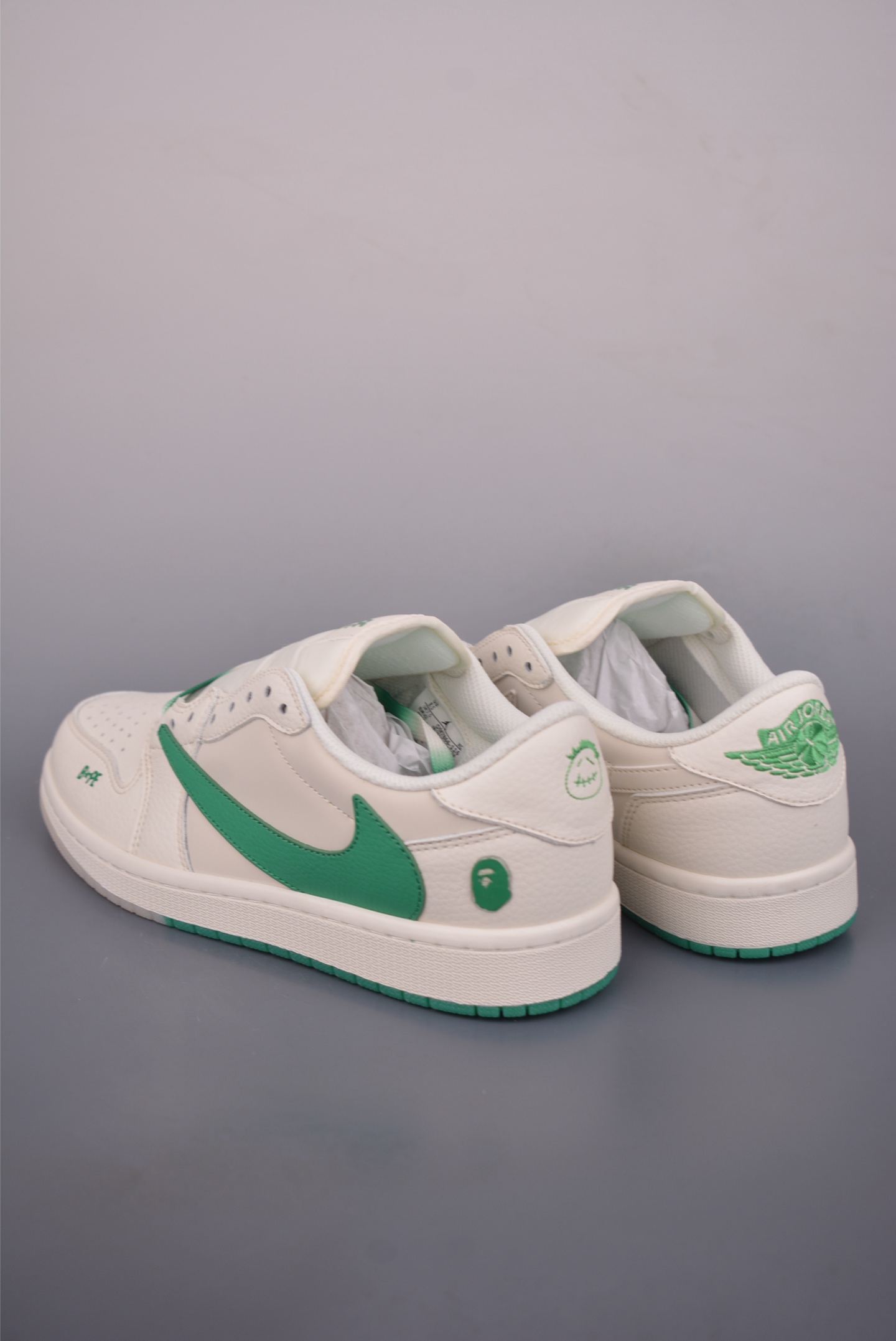 Fragment x Travis Scott x 猿人头 Air Jordan 1 Low 解构鞋带 三方联名倒钩 DM1866-116