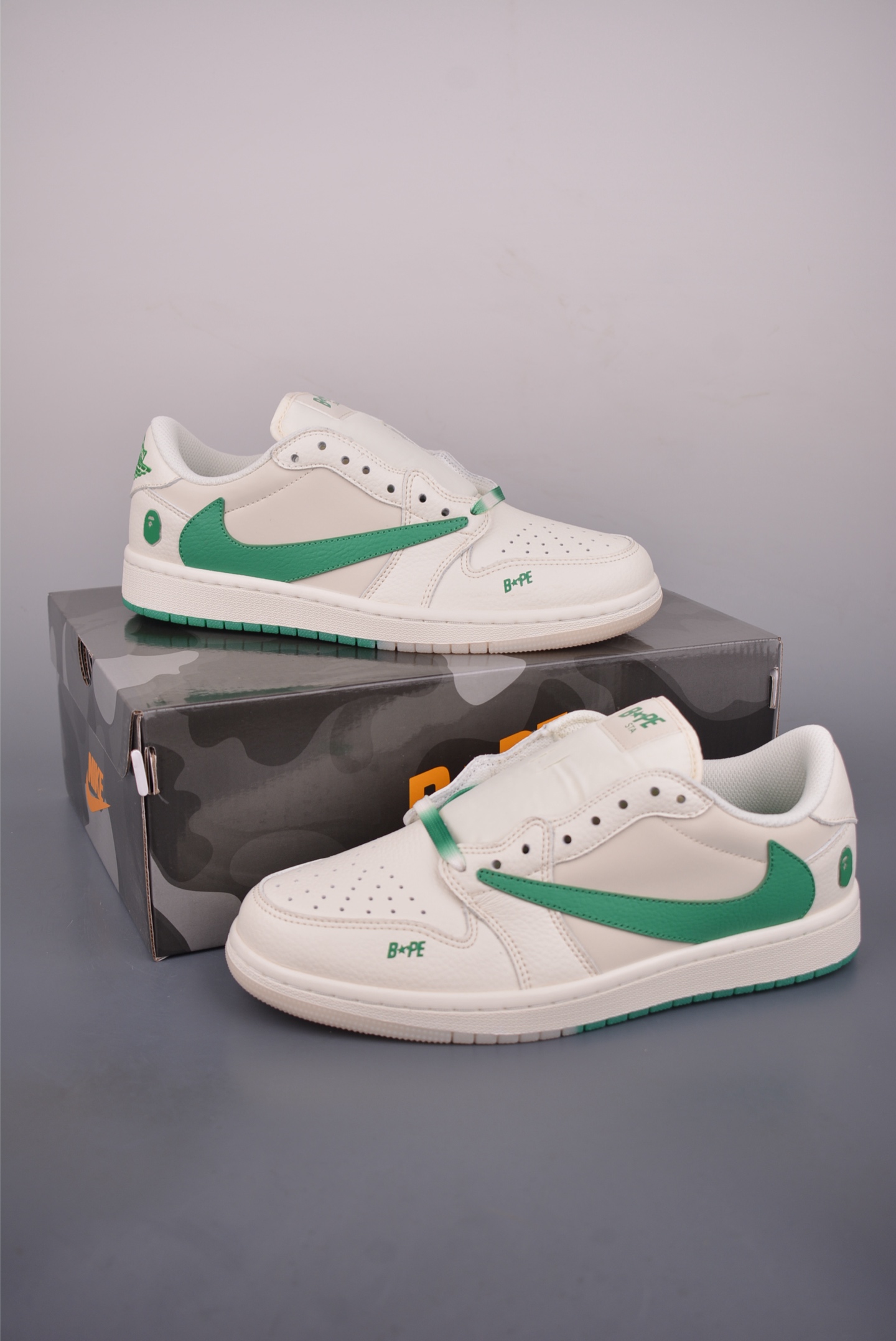 Fragment x Travis Scott x 猿人头 Air Jordan 1 Low 解构鞋带 三方联名倒钩 DM1866-116