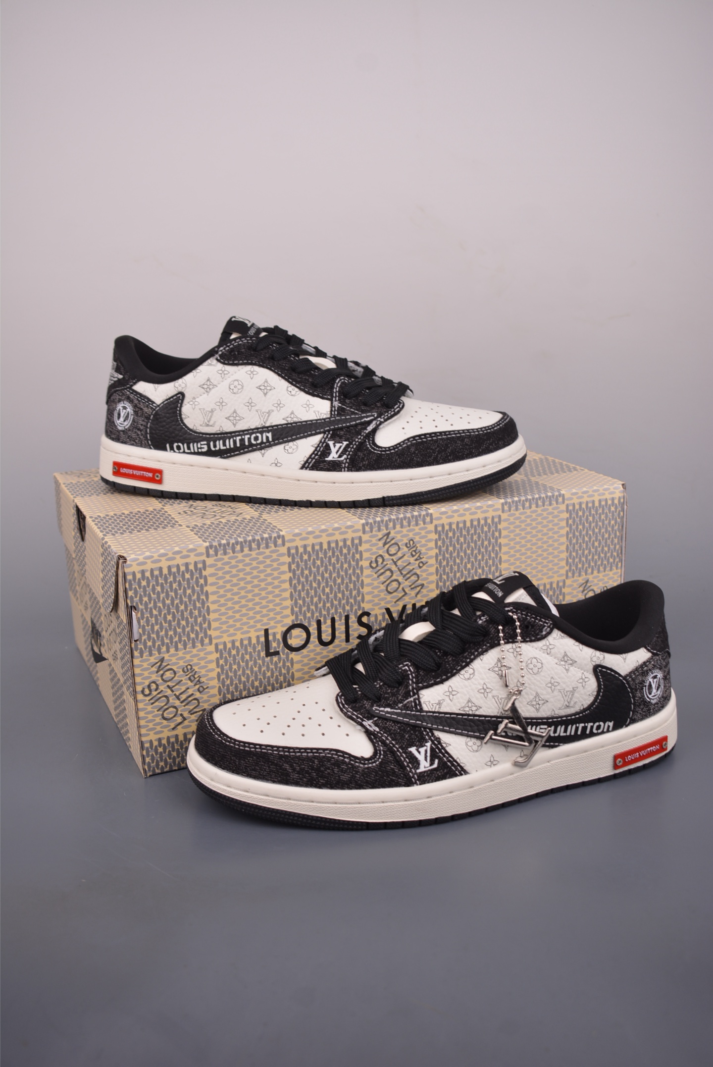 Fragment x Travis Scott x LV Air Jordan 1 Low 三方联名倒钩 SC0601-054