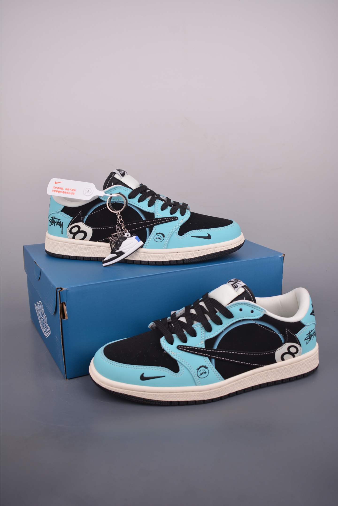 280 Fragment x Travis Scott x 黑8 Air Jordan 1 Low 三方联名倒钩 DD7866-103