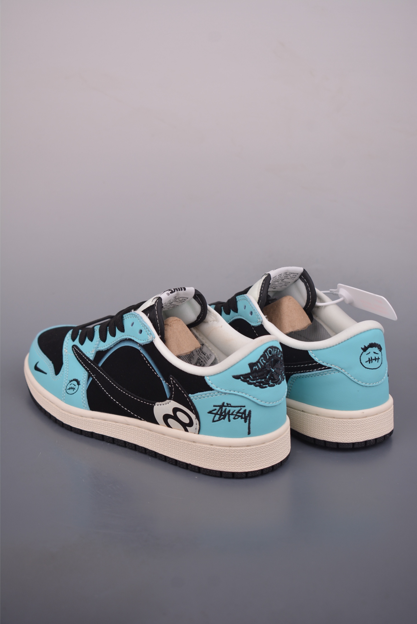 280 Fragment x Travis Scott x 黑8 Air Jordan 1 Low 三方联名倒钩 DD7866-103