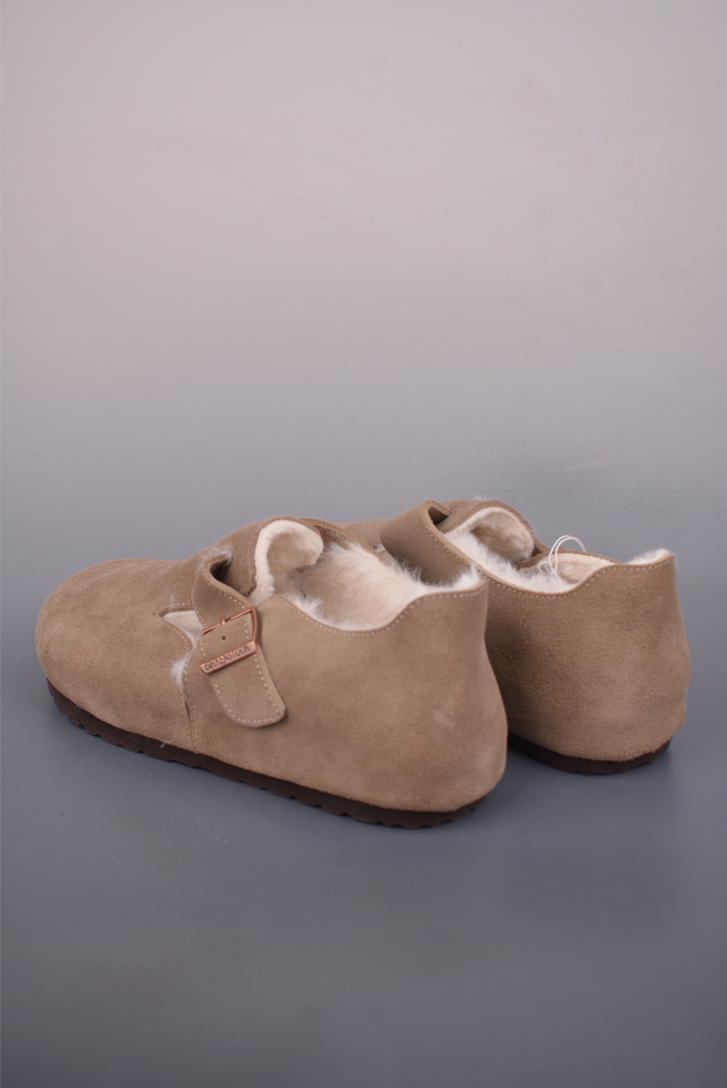 200 博肯Birkenstock London Suede Leather 内里加绒 牛皮绒面革平底复古软木休闲鞋 1010504