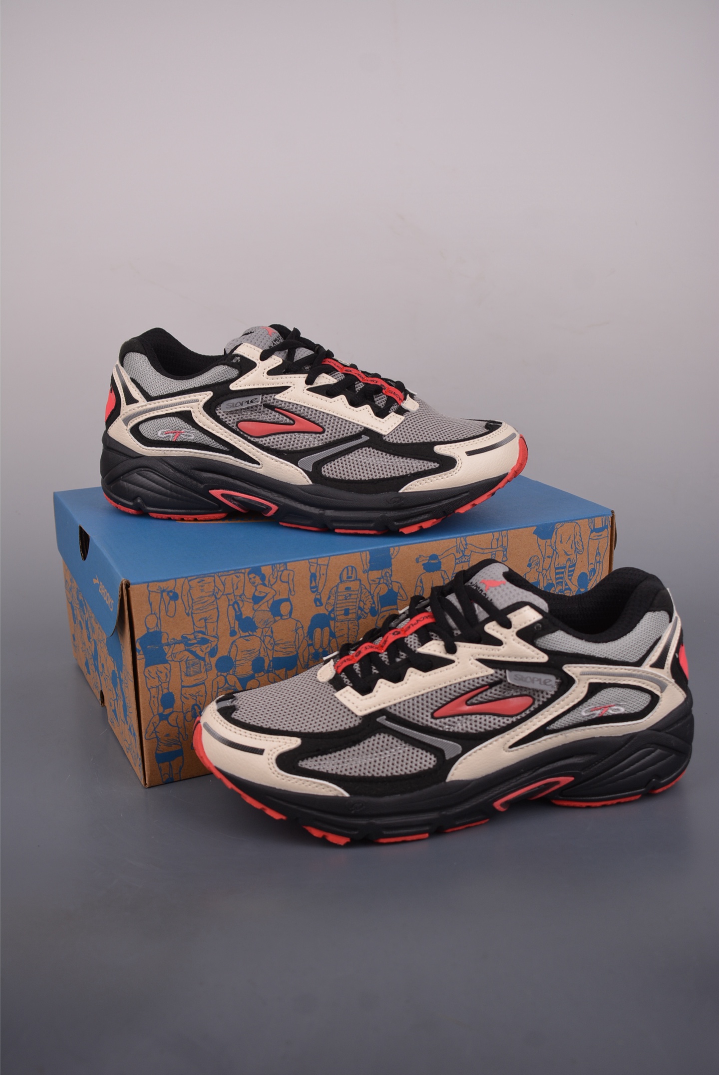 180 Brooks 布鲁克斯 Staple x Adrenaline GTS 4 超弹轻盈跑步鞋 110508