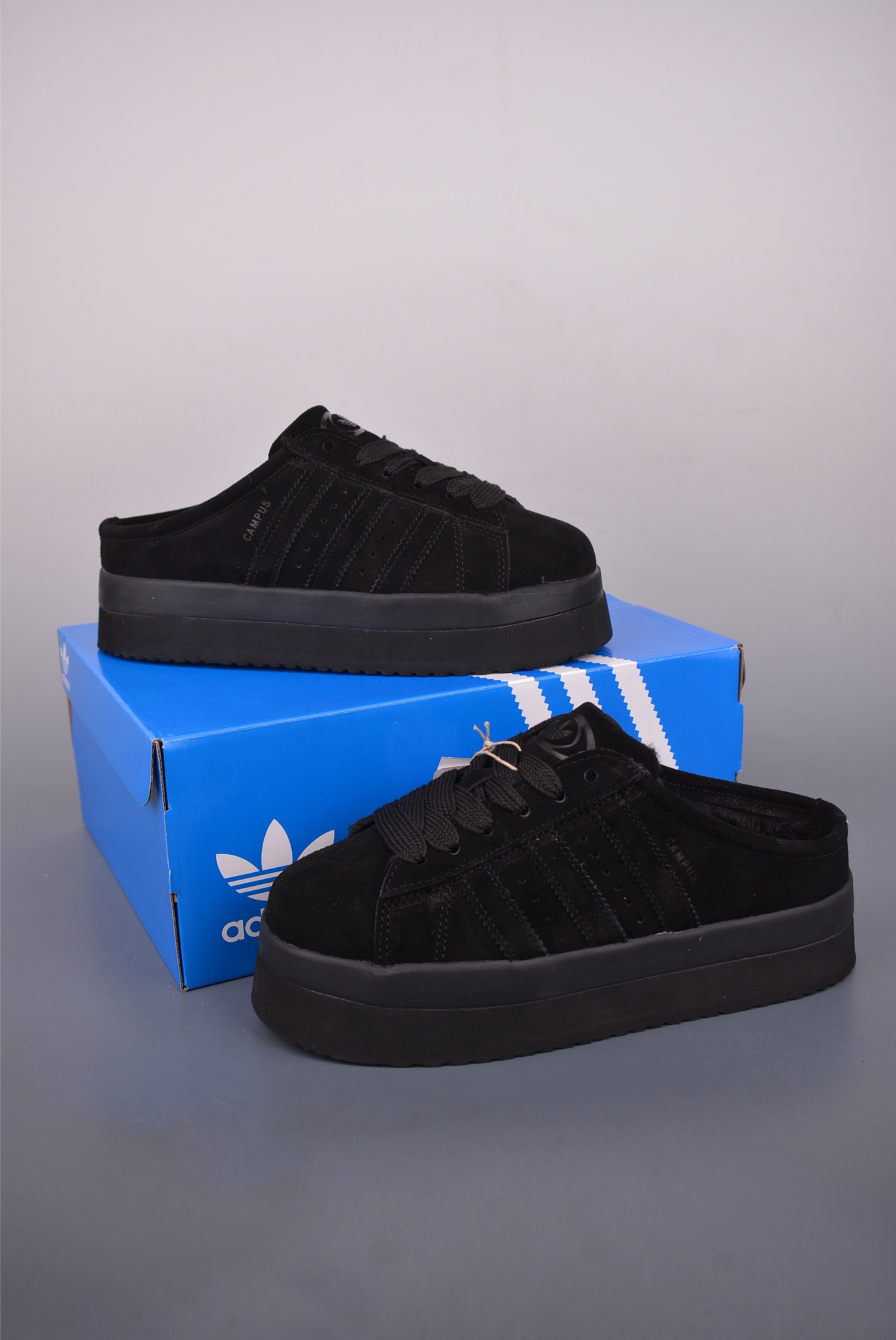 Adidas CAMPUS 00s WTR LO 百搭单品阿迪加绒半拖休闲运动板鞋 JR3733