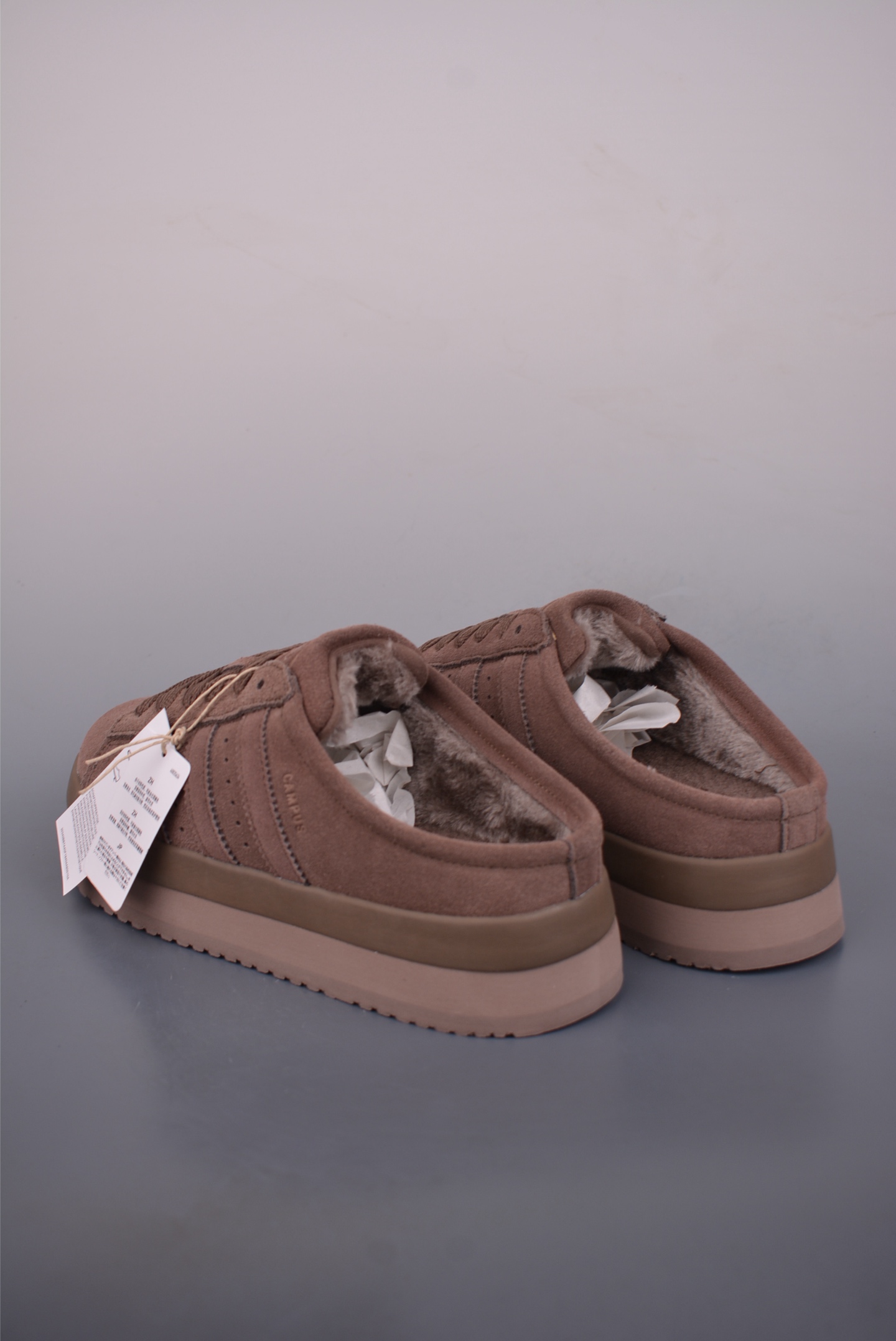 Adidas CAMPUS 00s WTR LO 百搭单品阿迪加绒半拖学院系列 板鞋 JR3731