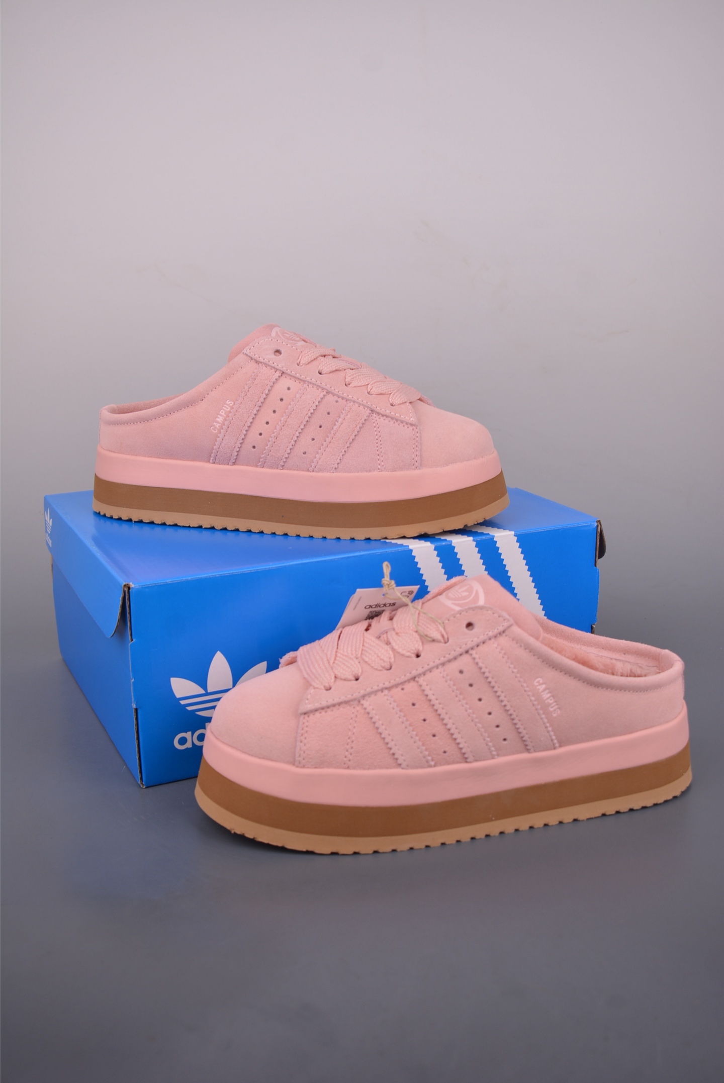 Adidas CAMPUS 00s WTR LO 百搭单品阿迪加绒半拖学院百搭休闲运动板鞋 JR3238