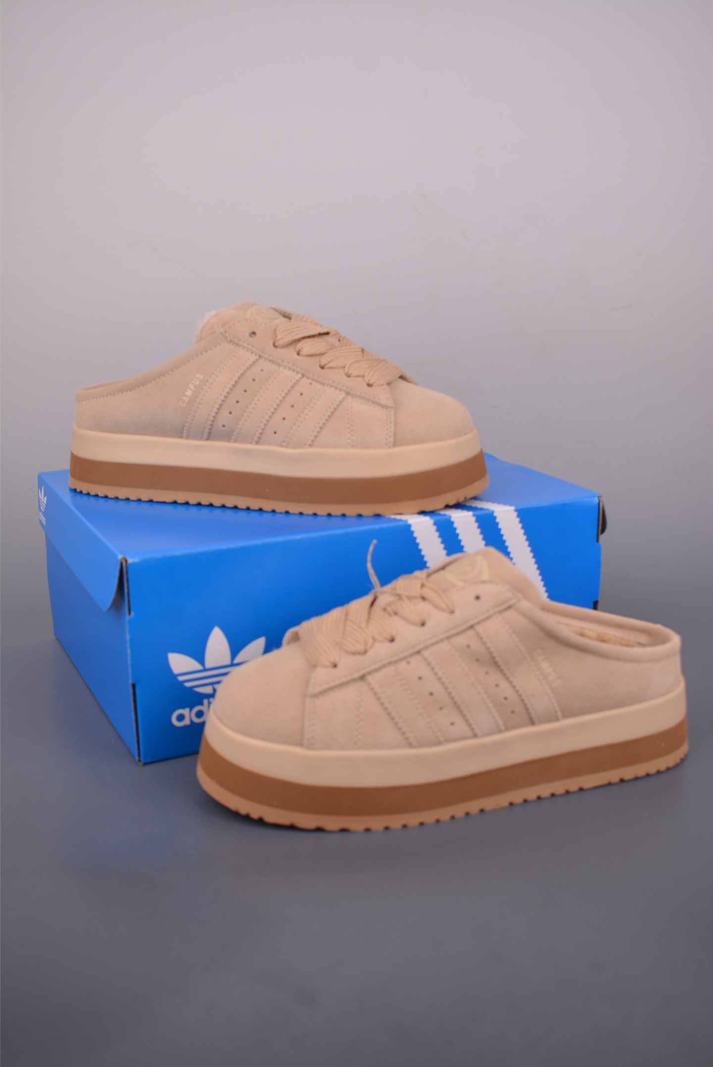 Adidas CAMPUS 00s WTR LO 百搭单品阿迪加绒半拖学院百搭休闲运动板鞋 JR3732