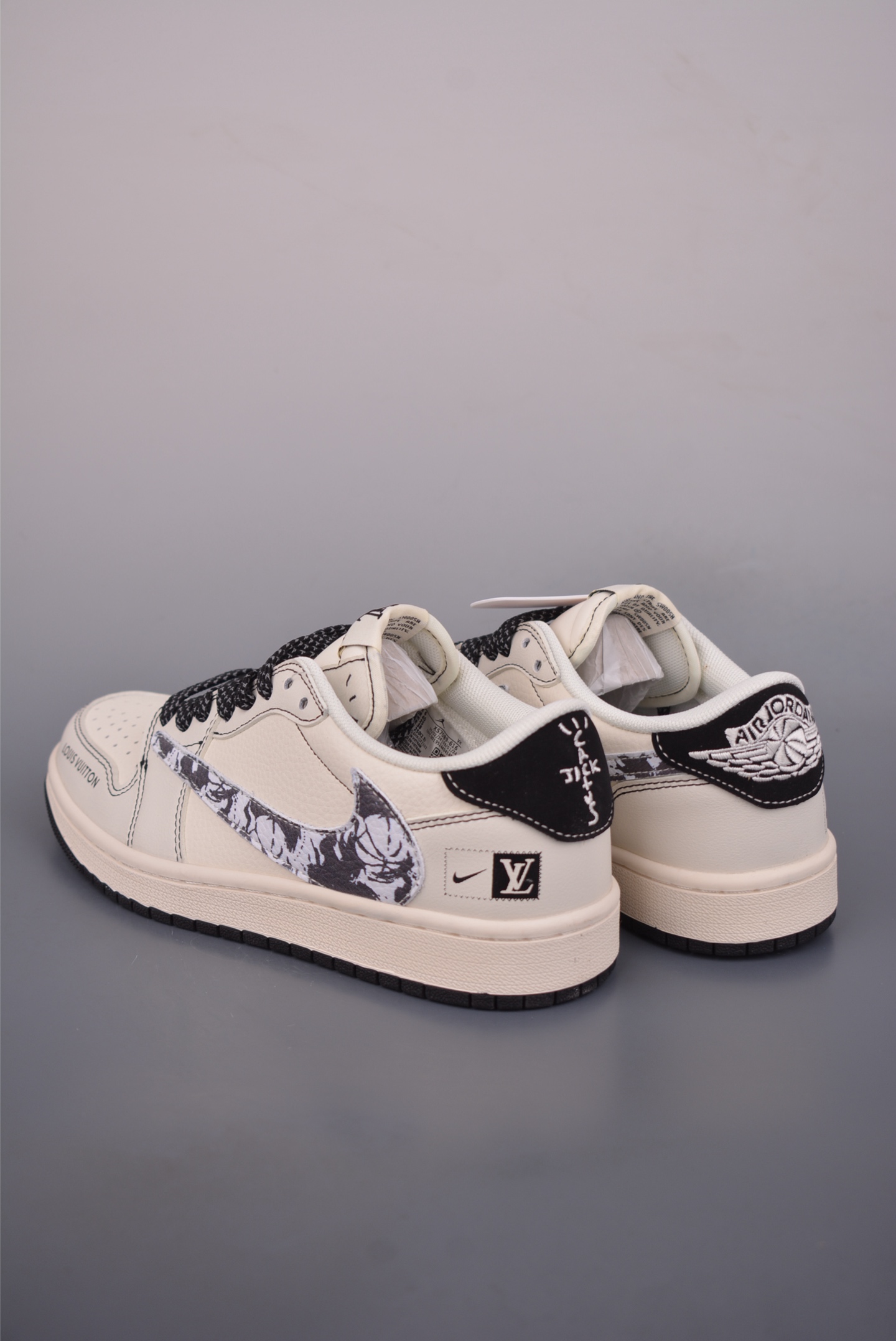 280 Fragment x Travis Scott x LV Air Jordan 1 Low 三方联名倒钩 XS7089-616