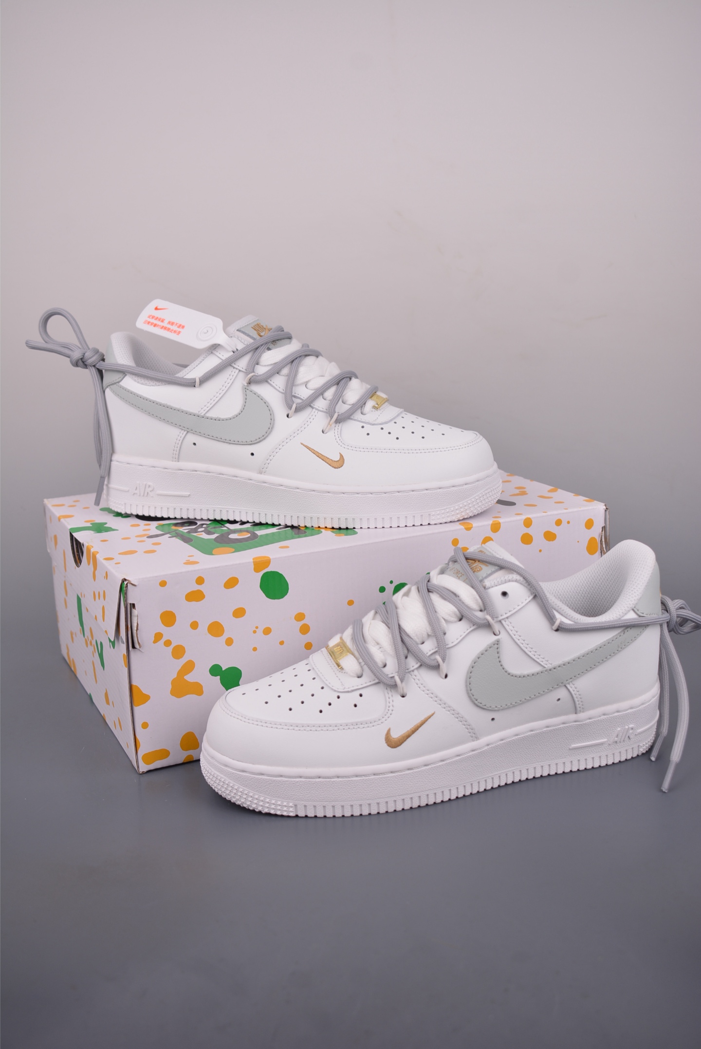 260 Nike Air Force 1 Low 白灰金解构绑带 CZ0170-106