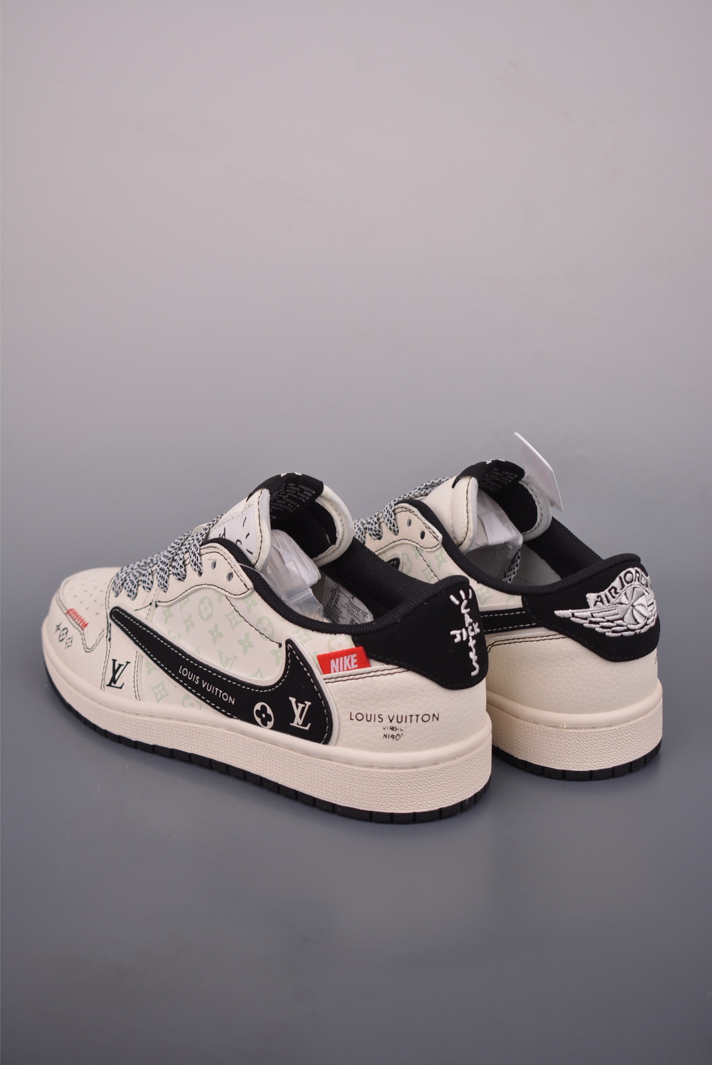 280 Fragment x Travis Scott x LV Air Jordan 1 Low 三方联名倒钩 cx5050-Y30