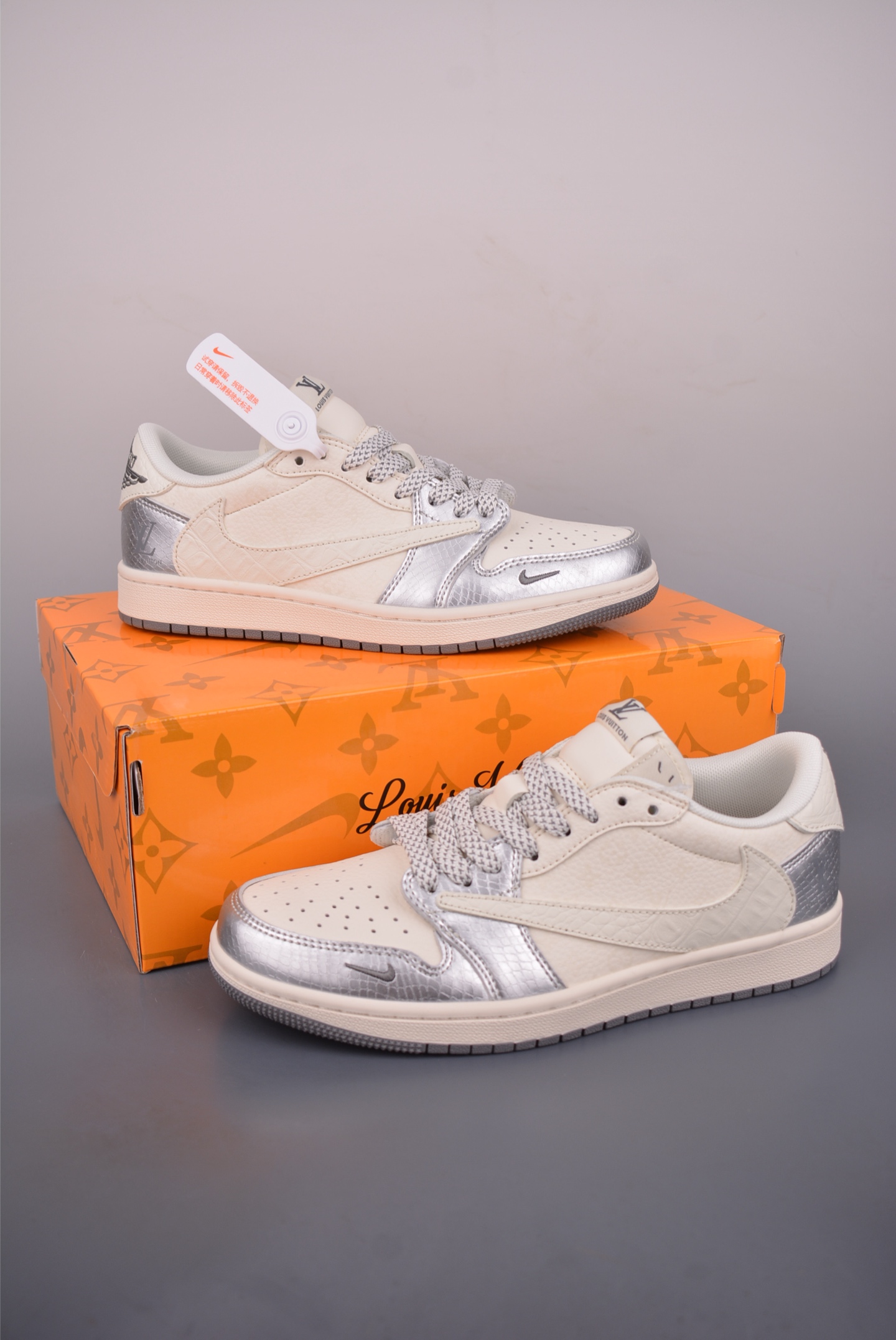 Fragment x Travis Scott x LV Air Jordan 1 Low 三方联名倒钩 XS7089-614