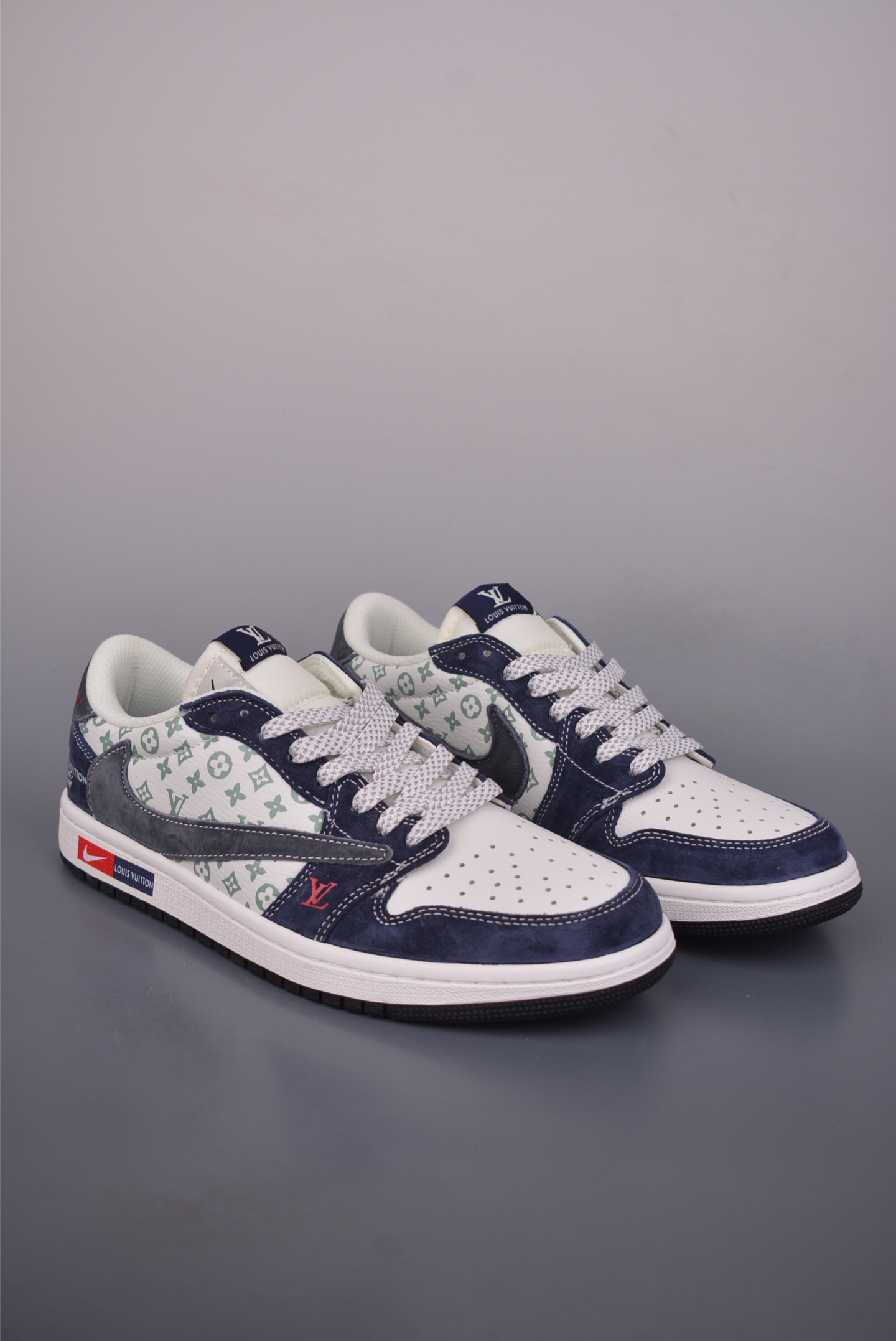 Fragment x Travis Scott x LV Air Jordan 1 Low 三方联名倒钩 DZ5899-034