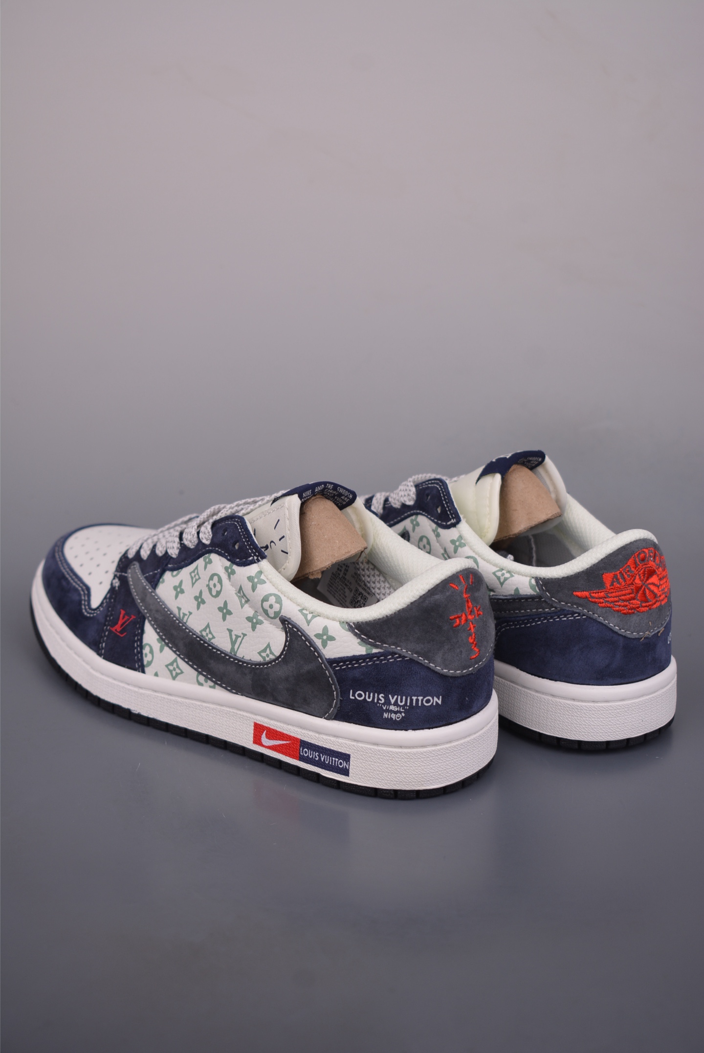 Fragment x Travis Scott x LV Air Jordan 1 Low 三方联名倒钩 DZ5899-034