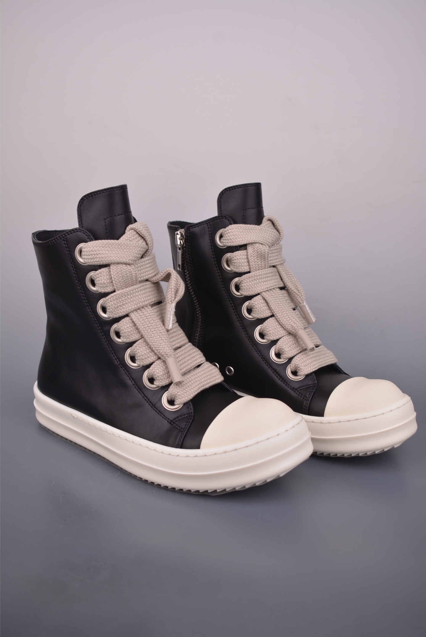 RO / Rick Owens 瑞克·欧文斯 高帮皮面//粗鞋带款 RU02D6892
