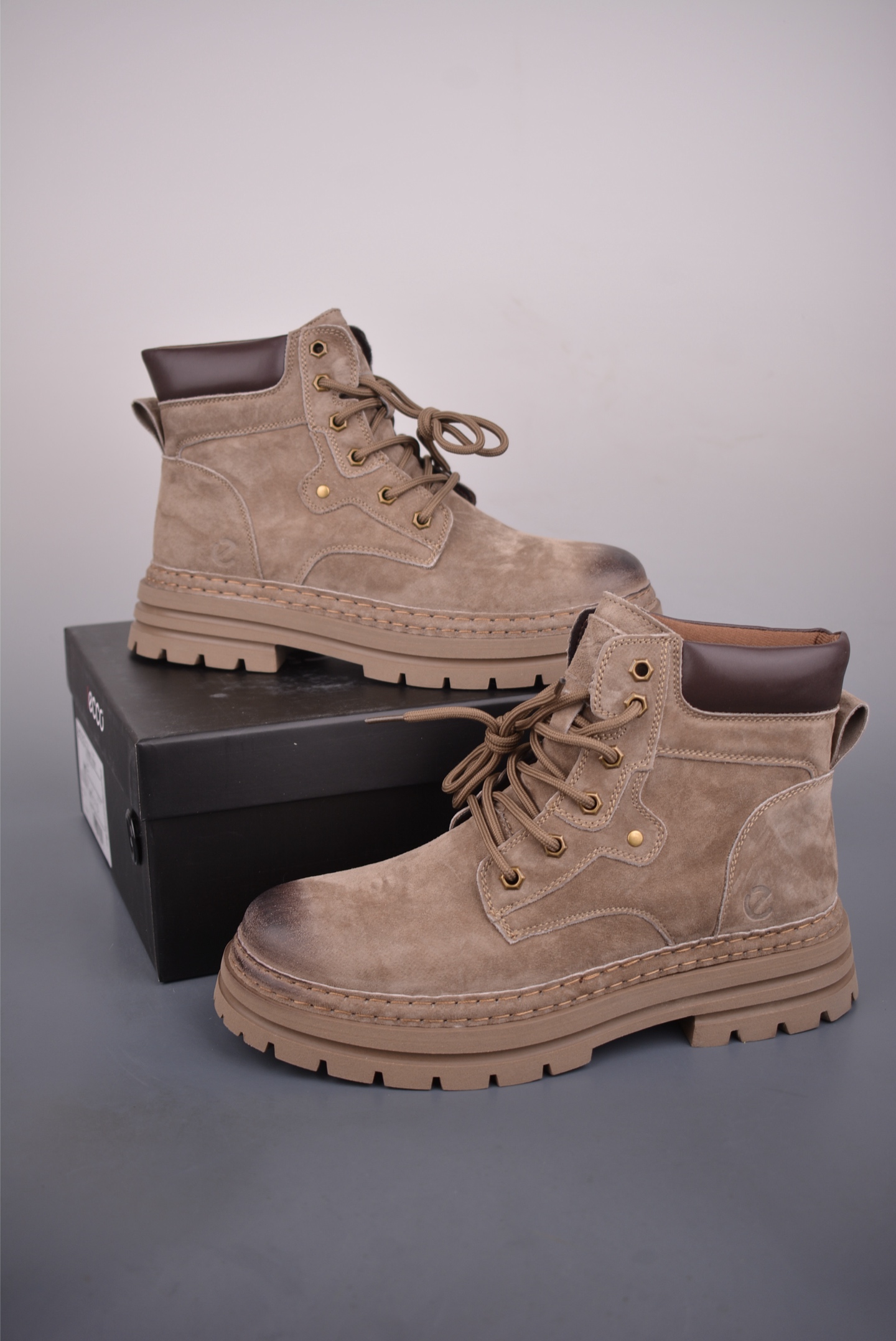 ECCO爱步男鞋大黄靴 防滑厚底马丁靴 工装靴真皮靴 638908 ECCO爱步男鞋大黄靴 防滑厚底马丁靴 工装靴真皮靴 638908