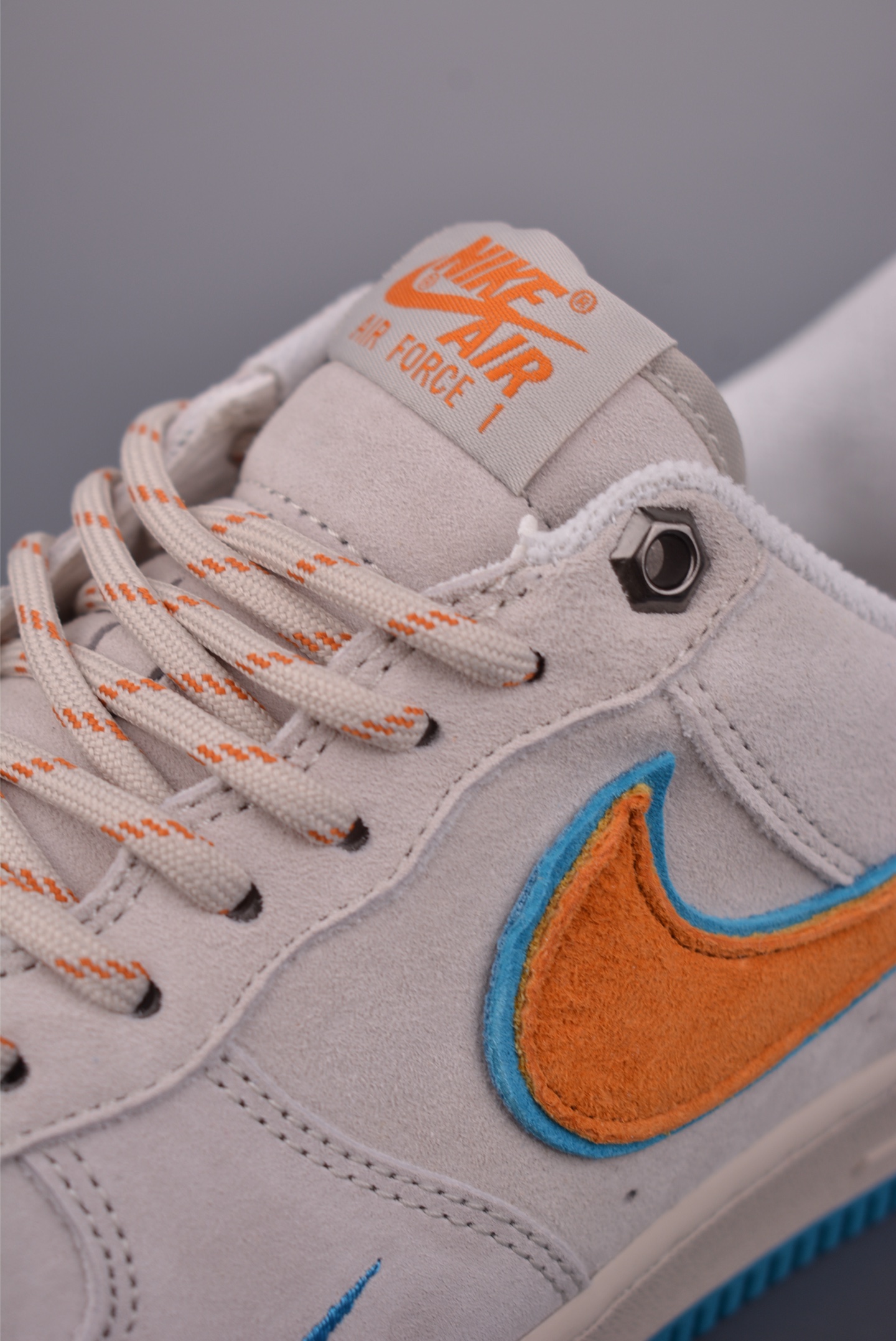 200 Nike Air Force 1 Low 麂皮蓝橙 DY9867-108