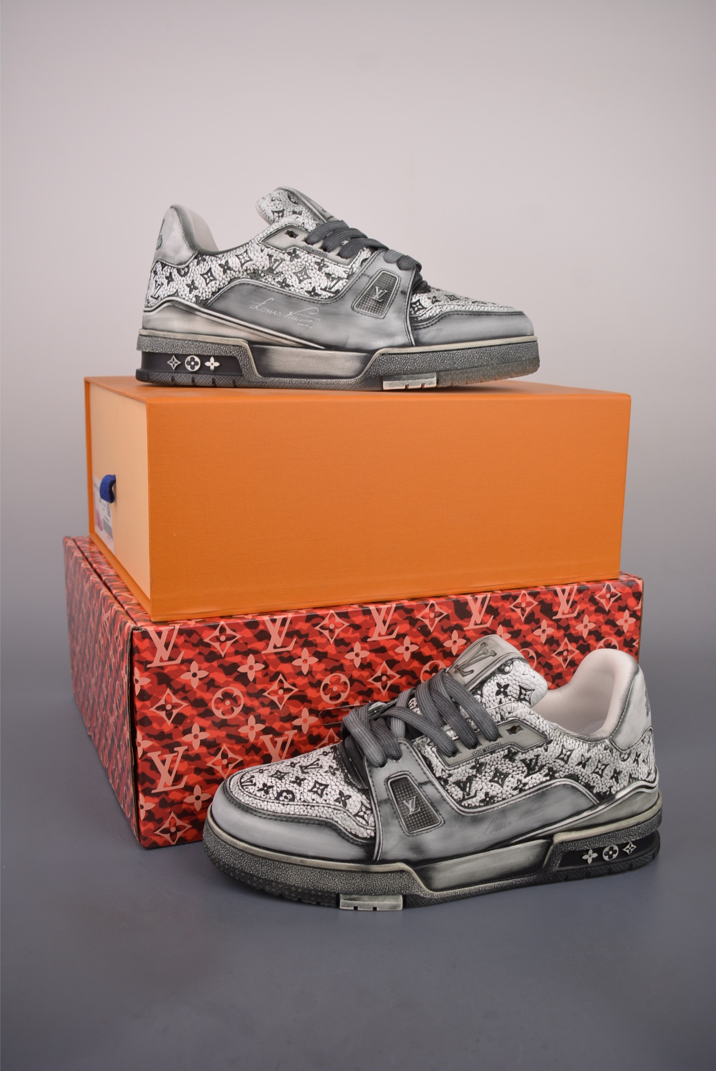 Tyler x Louis Vuitt水洗板鞋系列 路易威登 LV Trainer 联名款 低帮休闲板鞋