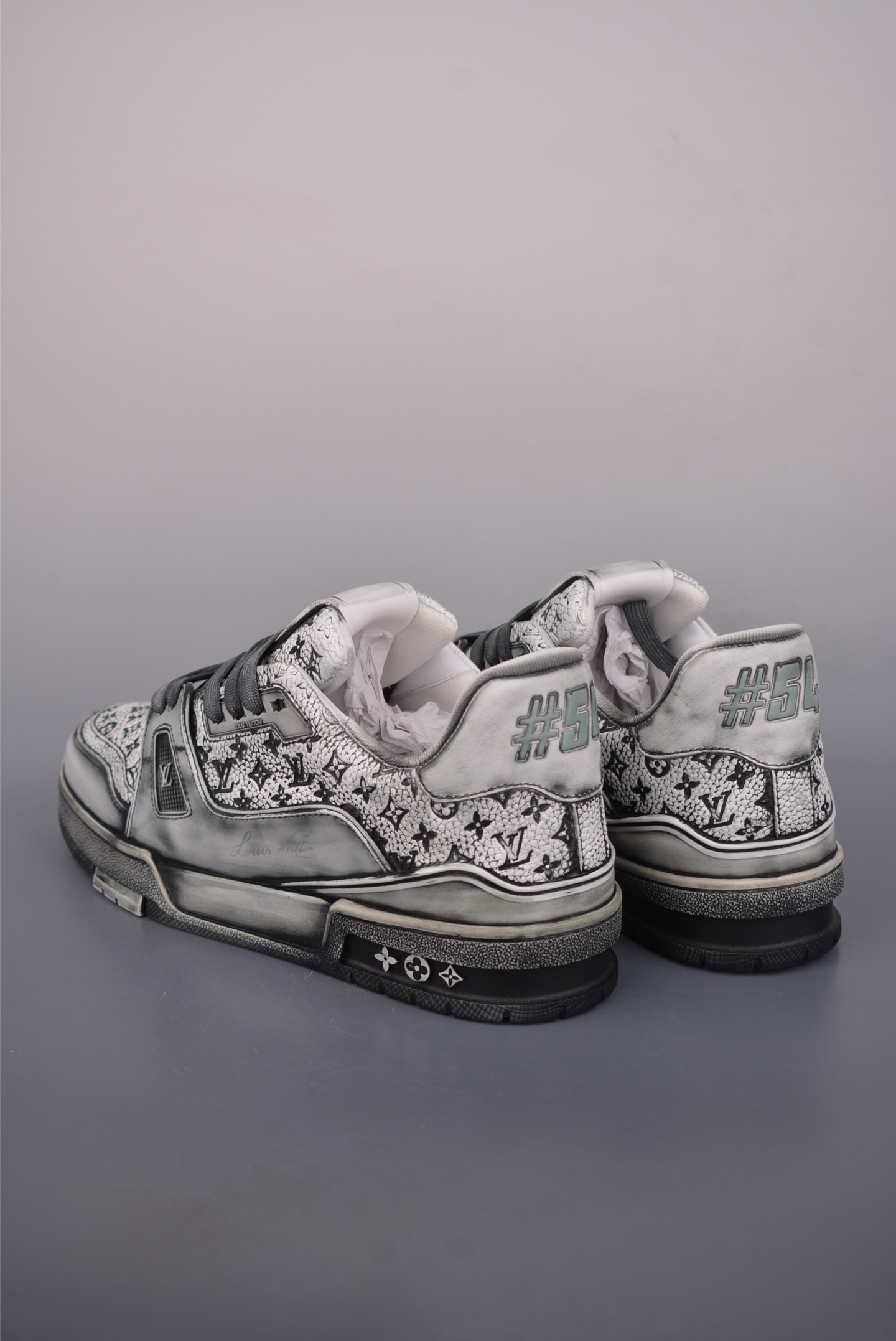 Tyler x Louis Vuitt水洗板鞋系列 路易威登 LV Trainer 联名款 低帮休闲板鞋