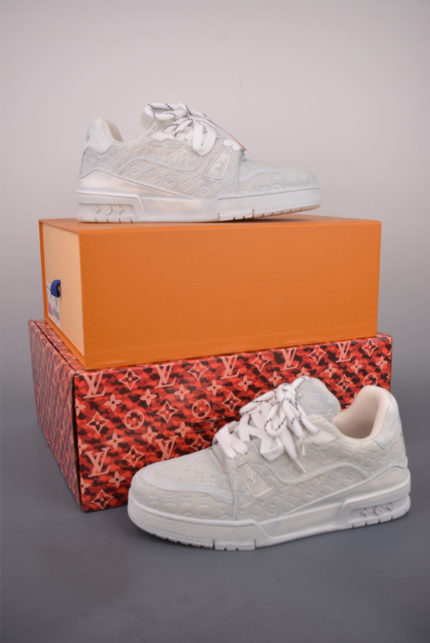 550 Tyler x Louis Vuitt水洗板鞋系列 路易威登 LV Trainer 联名款 低帮休闲板鞋