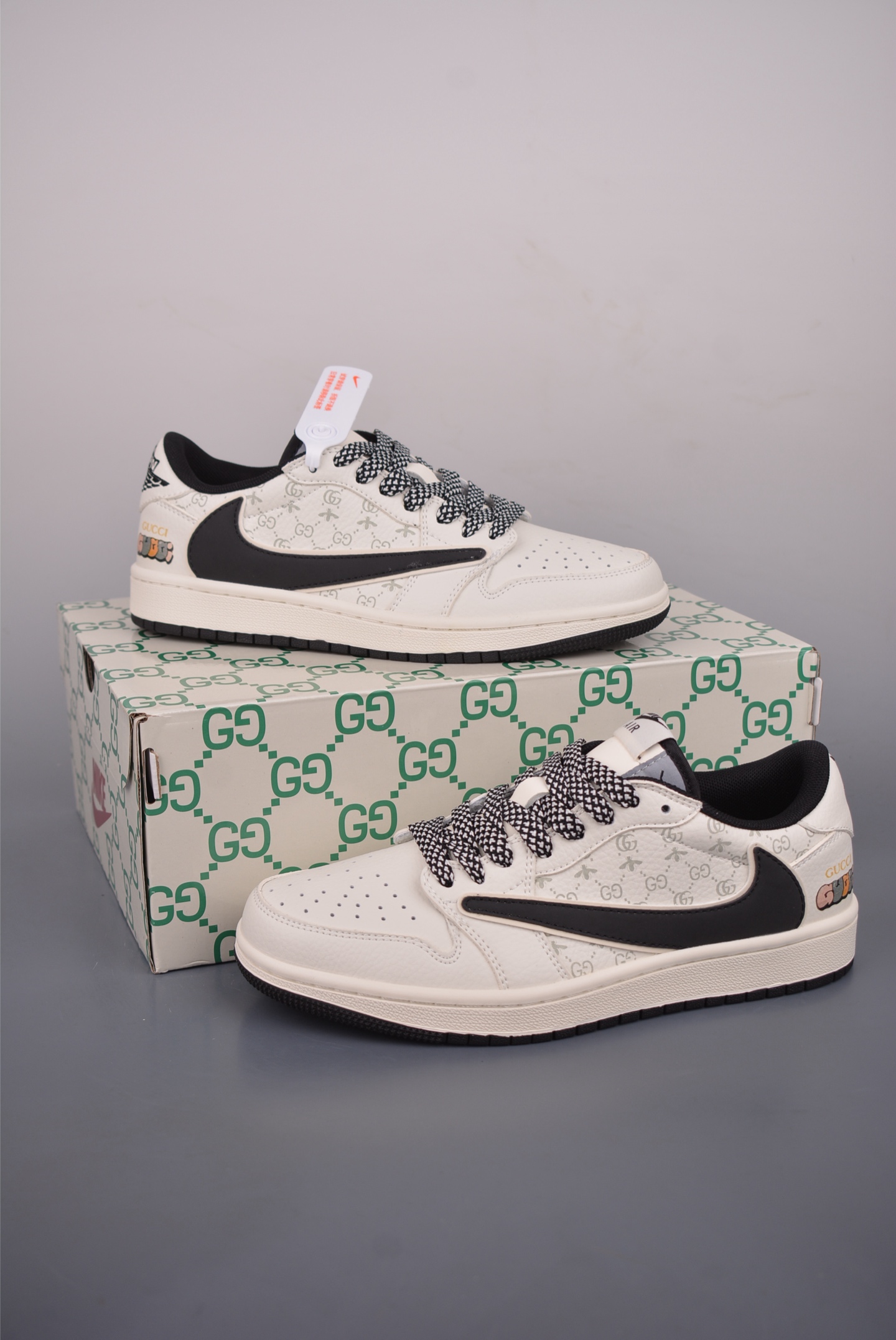280 Fragment x Travis Scott x Gucci Air Jordan 1 Low 三方联名倒钩 CS5288-504