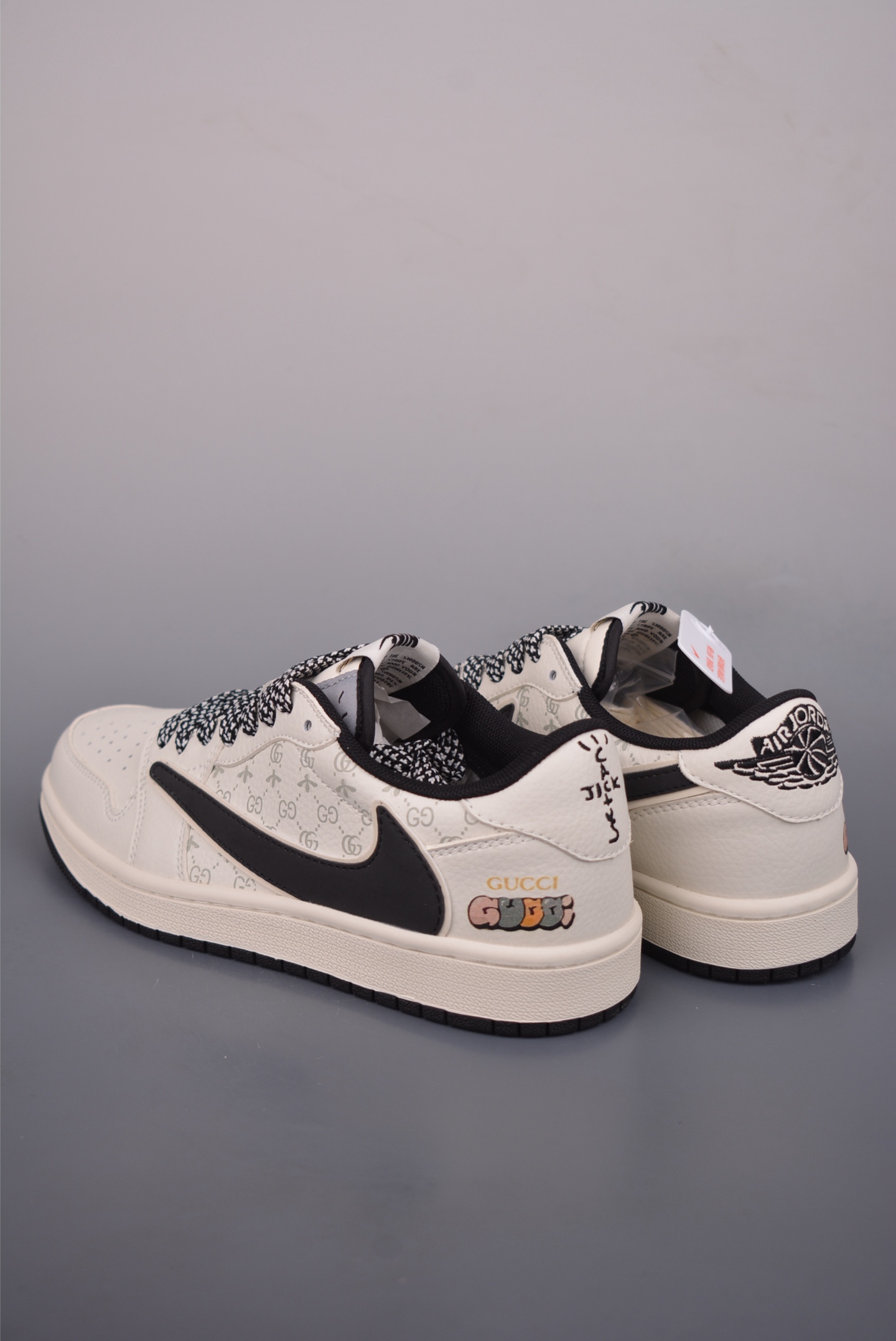 280 Fragment x Travis Scott x Gucci Air Jordan 1 Low 三方联名倒钩 CS5288-504