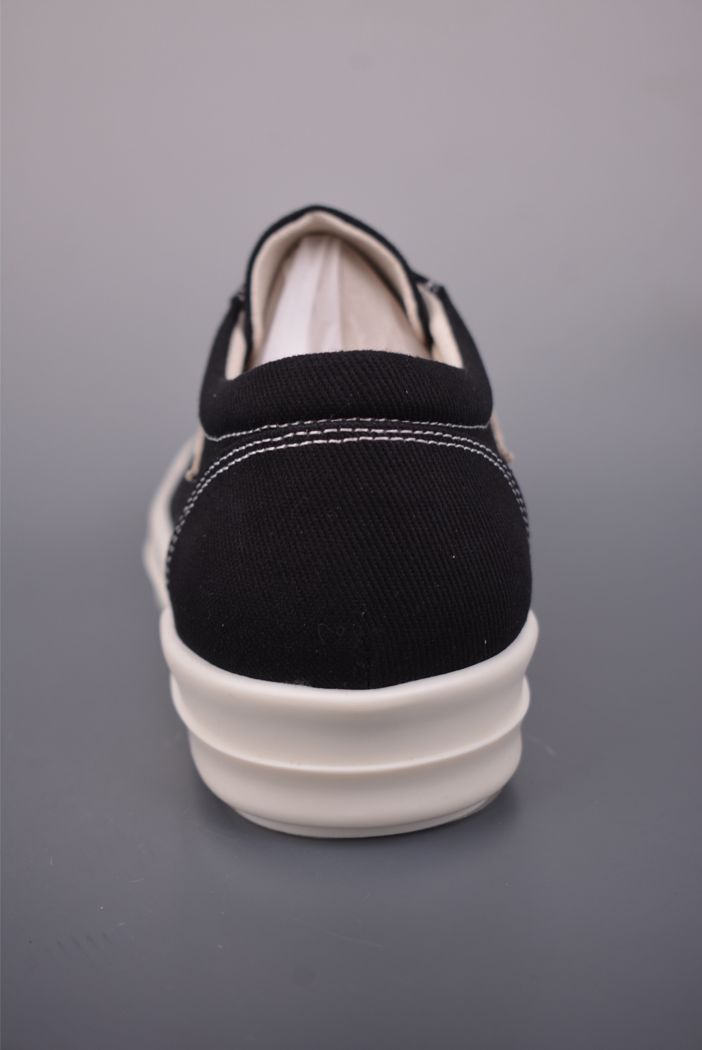 500 莞顶渠道瑞克 欧文斯Rick owens 主线 经典西瓜头 RO低帮厚底黑白布面 DO02E7803