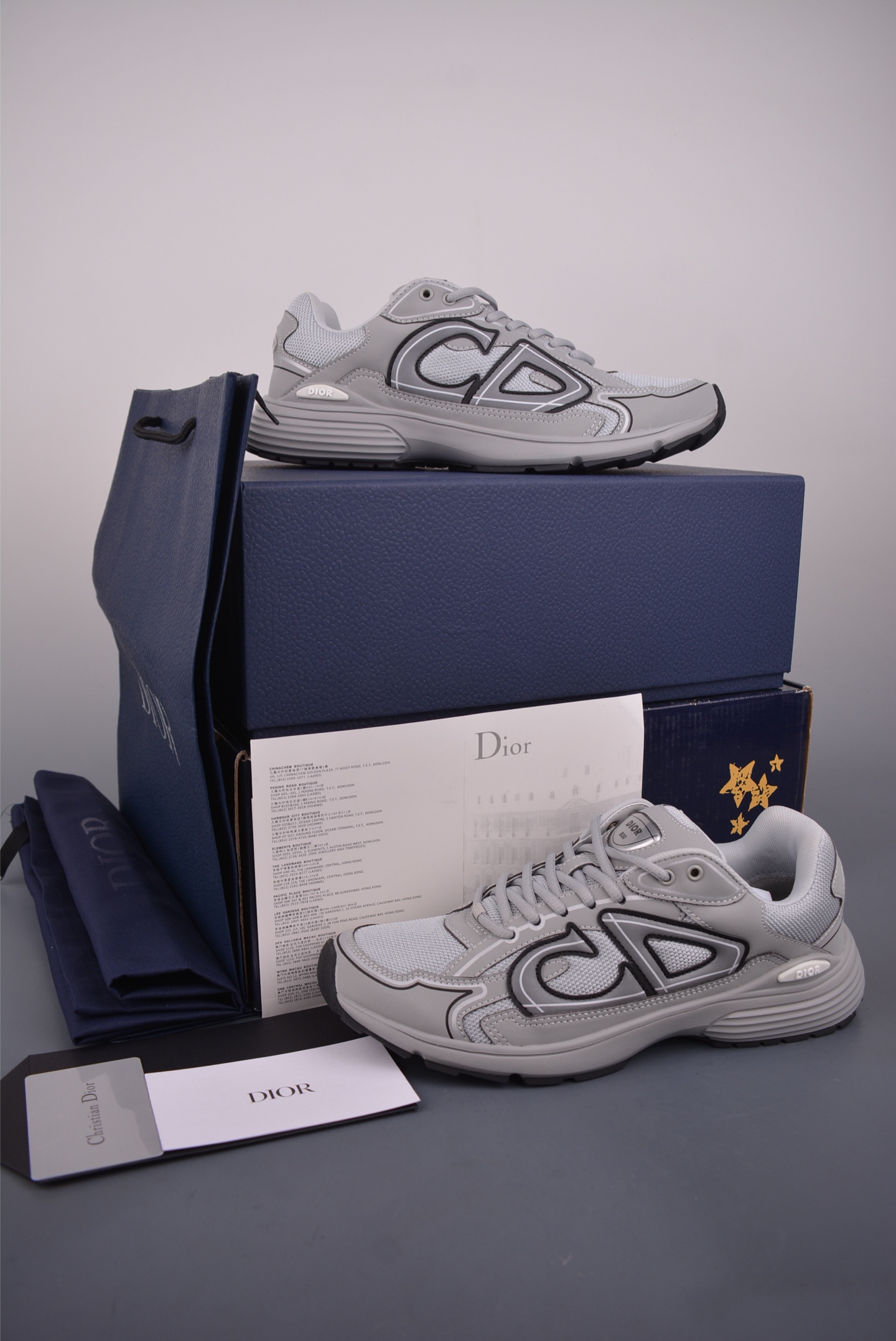 330 Dior 迪奥 x 石头岛 Stone Island 联名款 B30系列休闲 运动老爹鞋 3SN279ZAN