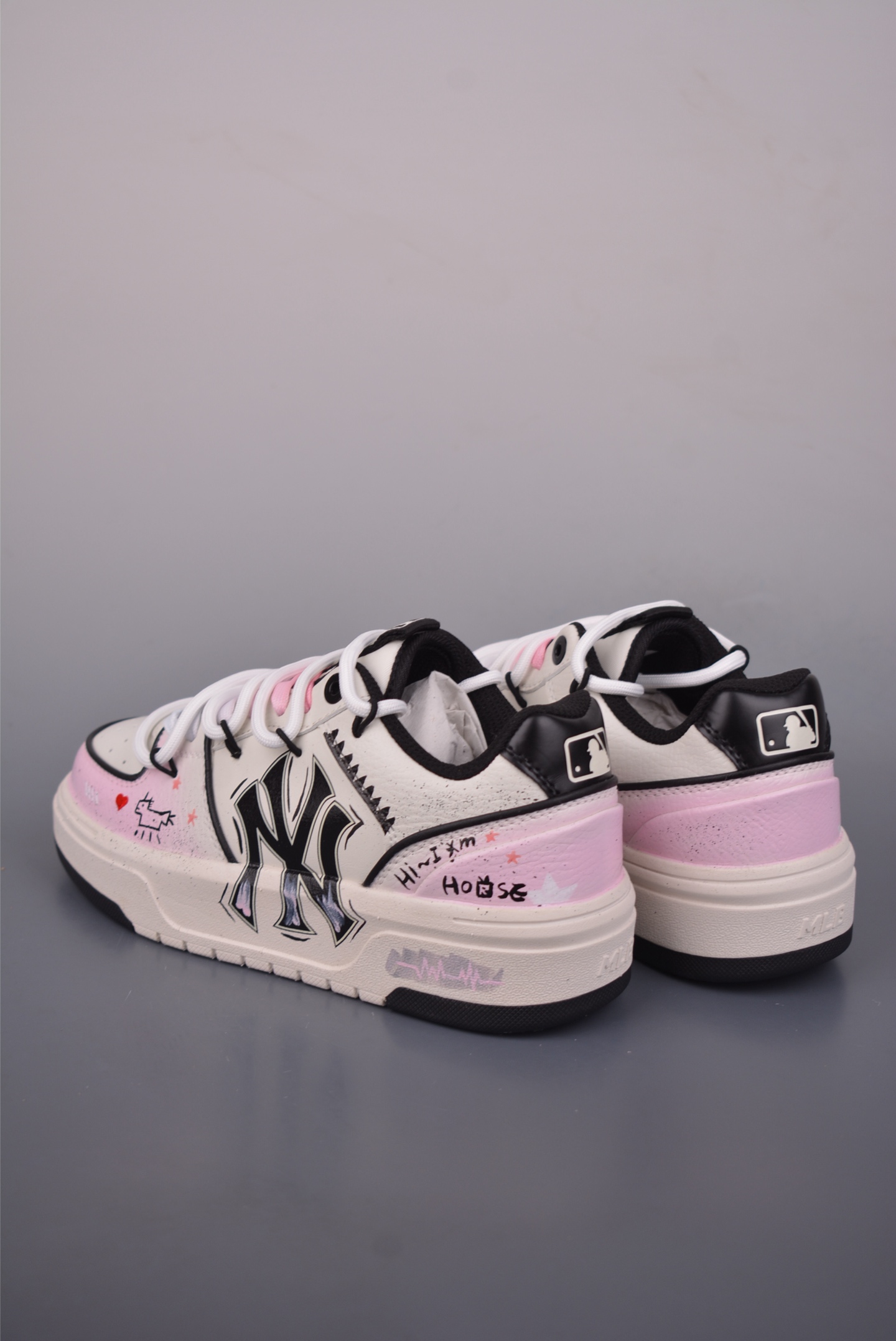 MLB CHUNKY 印花网红老爹鞋 涂鸦恶作剧 内增高6cm 3ASXCA12N