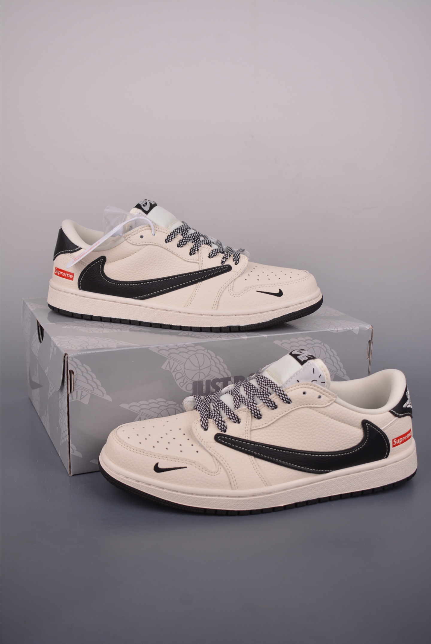 Fragment x Travis Scott x Supreme Air Jordan 1 Low 三方联名倒钩 LD2028-064