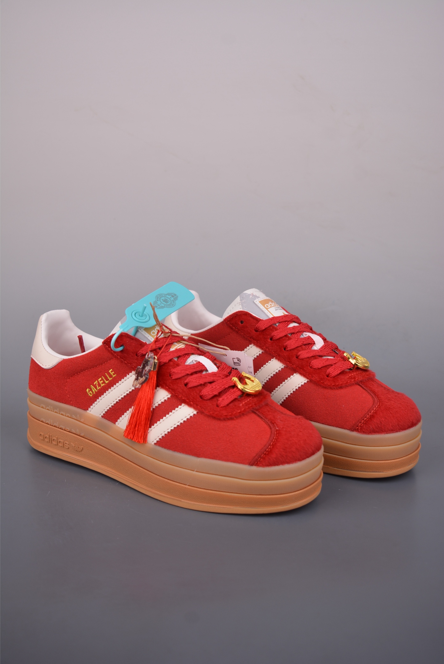 Ad Originals Gazelle Bold 马年限定 三叶草厚底休闲防滑耐磨低帮板鞋 ID6997