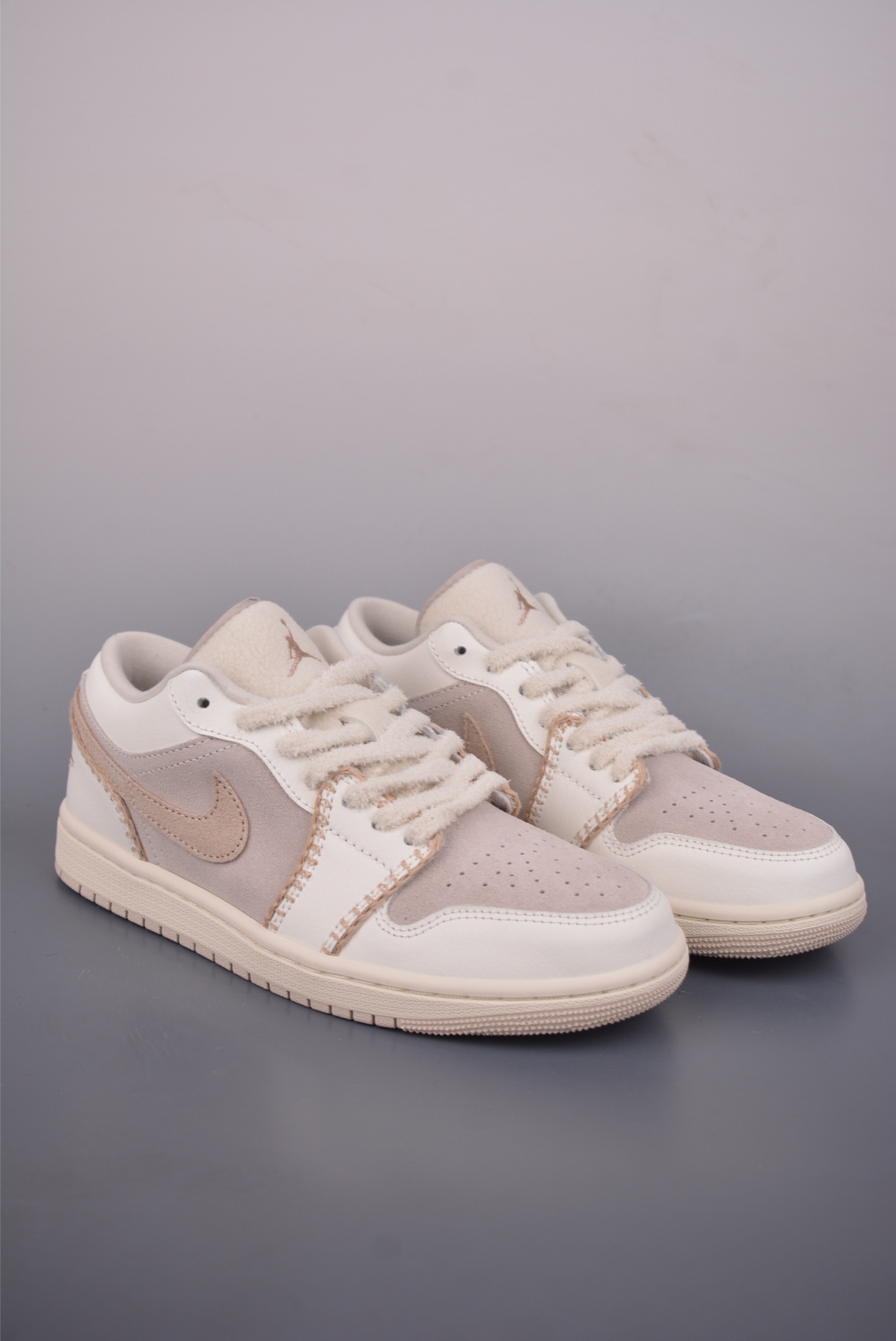 240 原装裸鞋级 市面最高工艺产物 Air Jordan 1 Low白棕 HV4268-120
