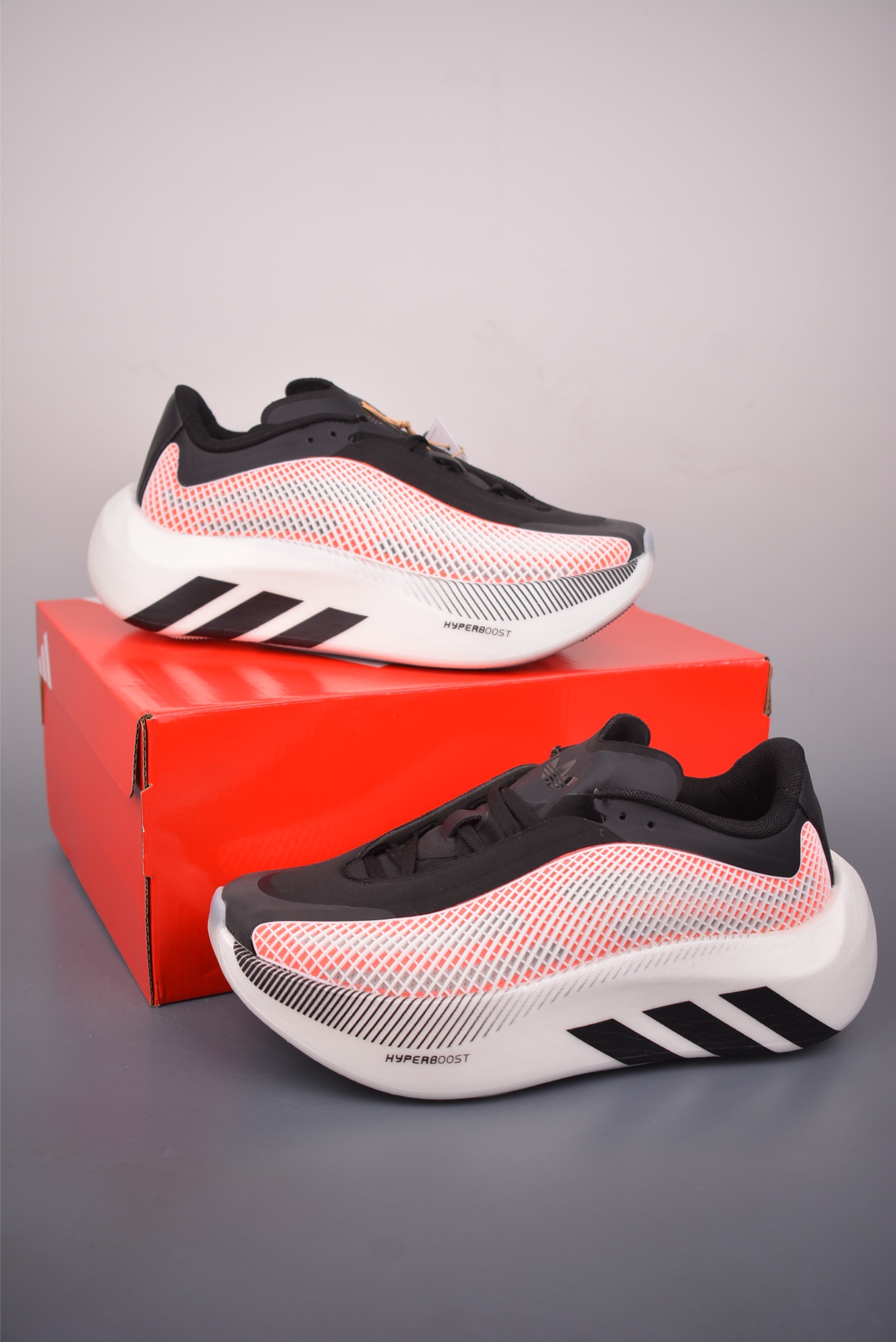 adidas HYPER BOOST EDGE M 全掌爆米花回弹大底 舒适减震跑步鞋 LA6213