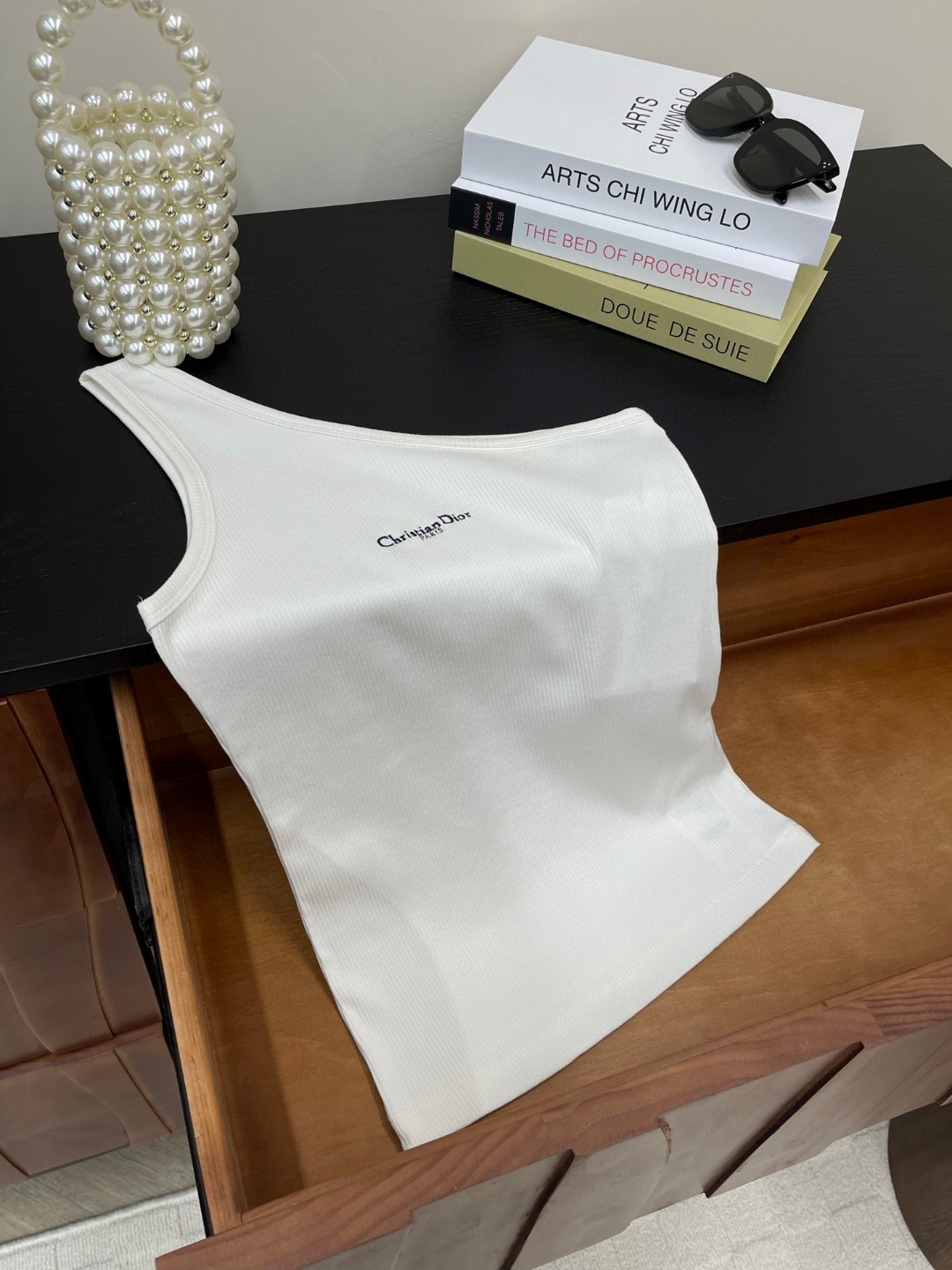 Dior Embroidered Letter Tank Top - Stylish and Comfortable Single Shoulder Vest 3 a1741969752654 2842