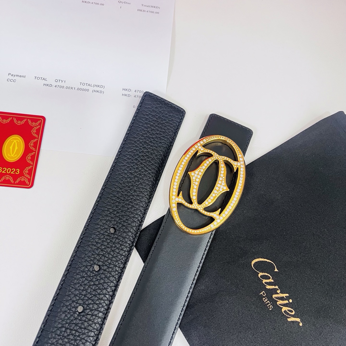 卡地亚 ，新款双面使用皮带 ，进口小牛皮腰带，宽度3.5cm。