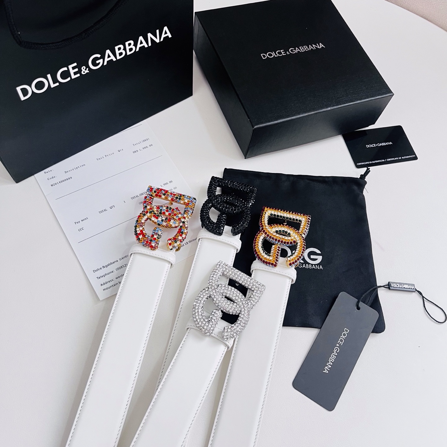 Dolce&Gabbana 新款 满天星 电镀金属徽标搭扣•搭扣下方设有点扣• 无镍搭扣与配件• 意大利制造 4.0cm