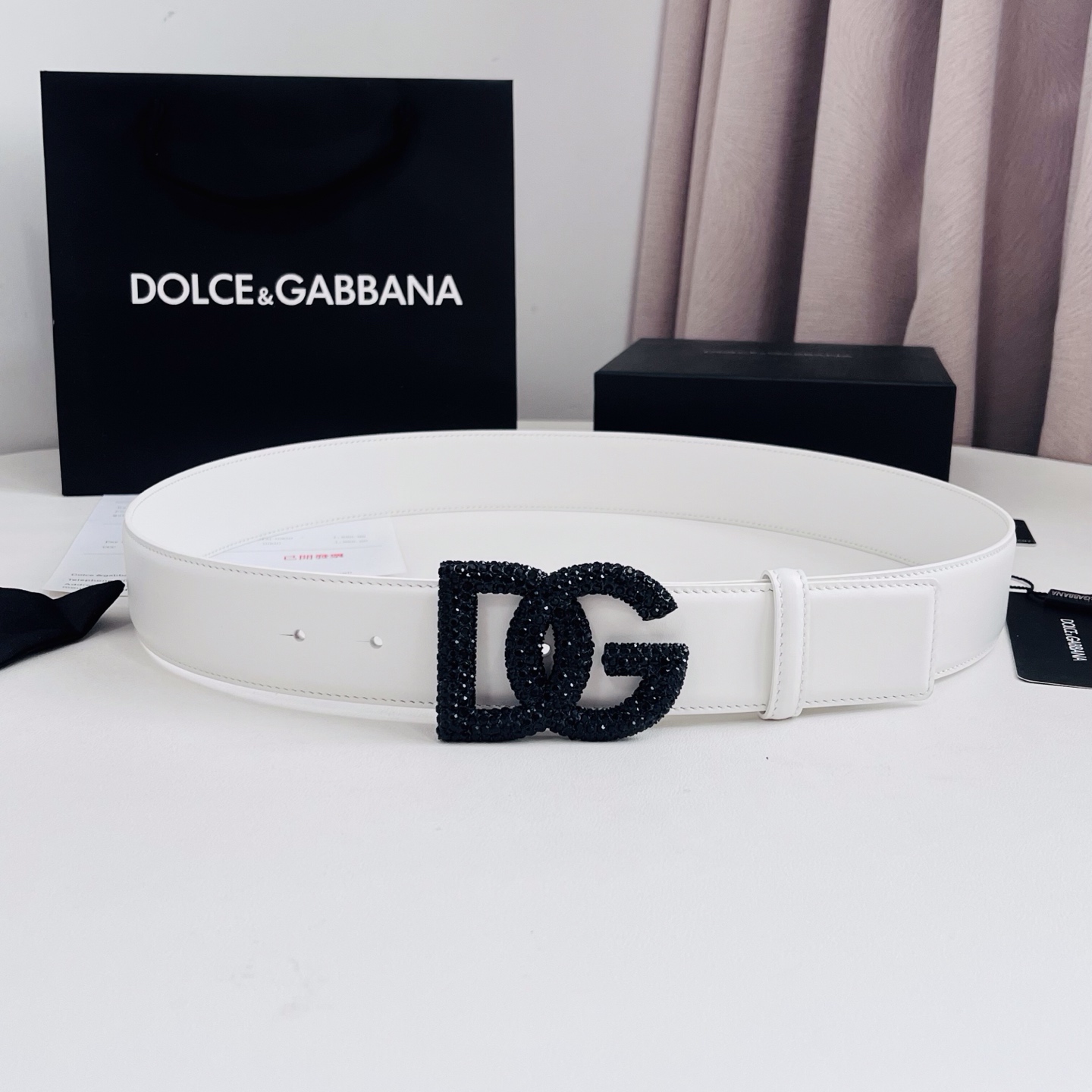 Dolce&Gabbana 新款 满天星 电镀金属徽标搭扣•搭扣下方设有点扣• 无镍搭扣与配件• 意大利制造 4.0cm