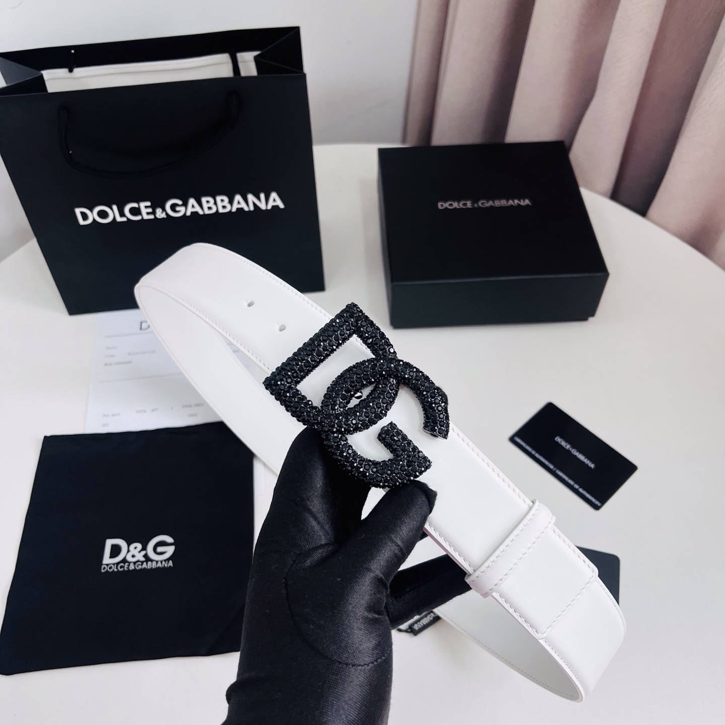 Dolce&Gabbana 新款 满天星 电镀金属徽标搭扣•搭扣下方设有点扣• 无镍搭扣与配件• 意大利制造 4.0cm
