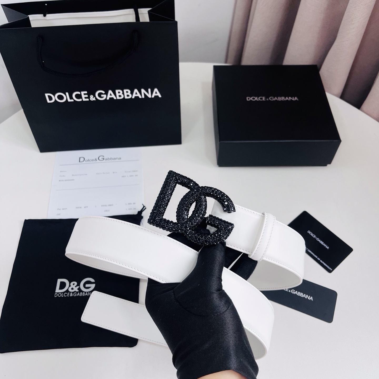 Dolce&Gabbana 新款 满天星 电镀金属徽标搭扣•搭扣下方设有点扣• 无镍搭扣与配件• 意大利制造 4.0cm