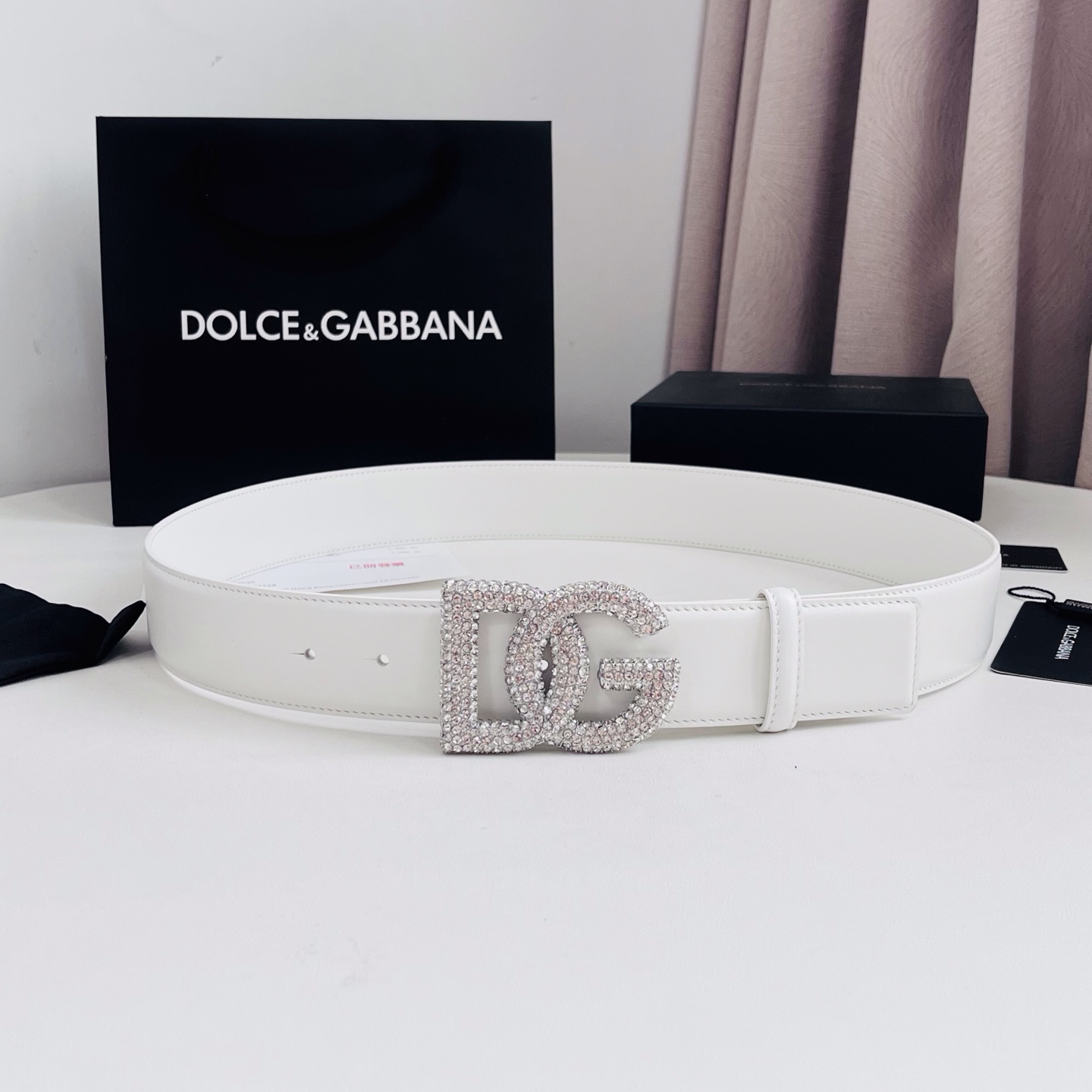 Dolce&Gabbana 新款 满天星 电镀金属徽标搭扣•搭扣下方设有点扣• 无镍搭扣与配件• 意大利制造 4.0cm