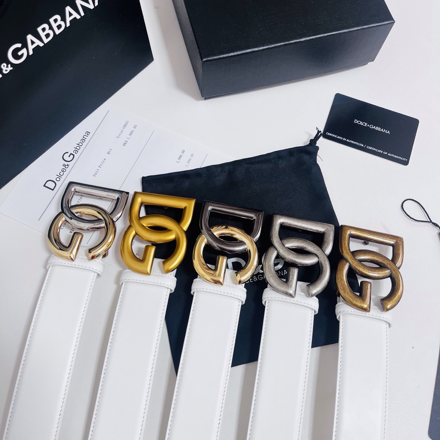 Dolce&Gabbana 新款 电镀金属徽标搭扣•搭扣下方设有点扣• 无镍搭扣与配件• 意大利制造 4.0cm