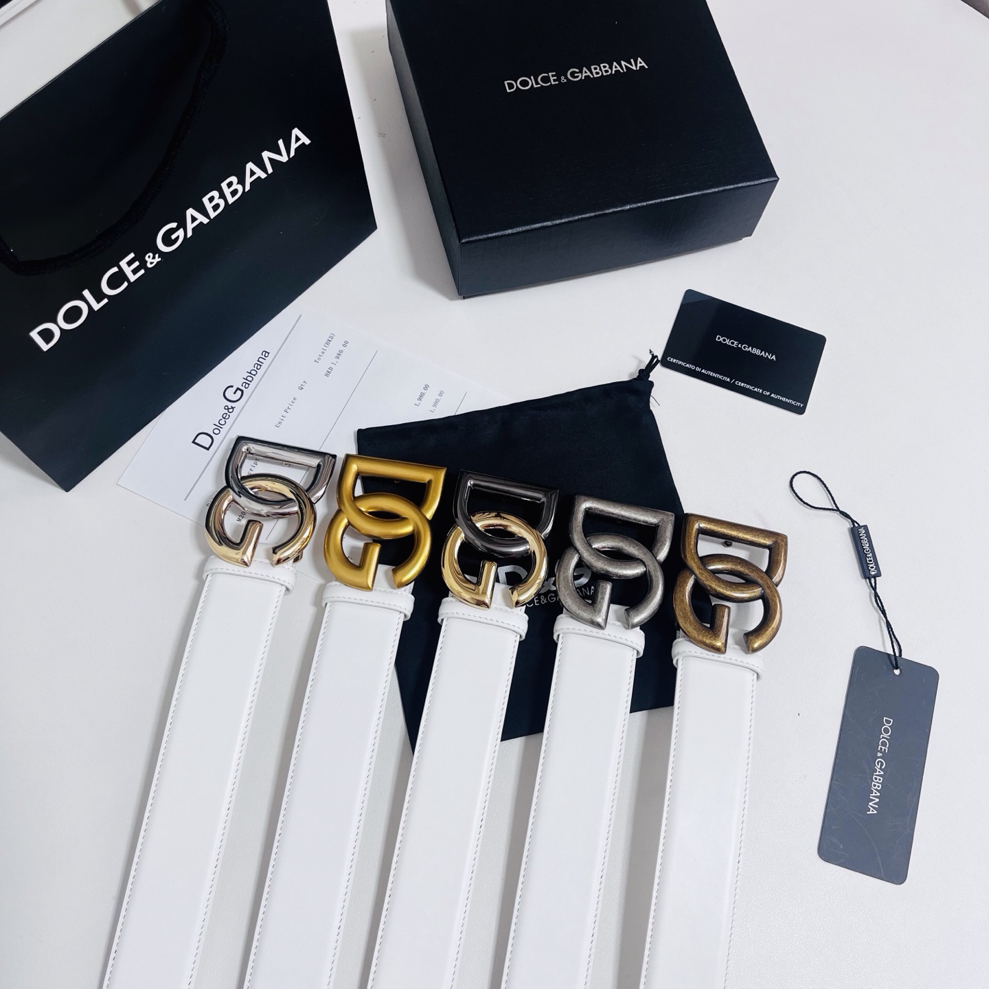 Dolce&Gabbana 新款 电镀金属徽标搭扣•搭扣下方设有点扣• 无镍搭扣与配件• 意大利制造 4.0cm