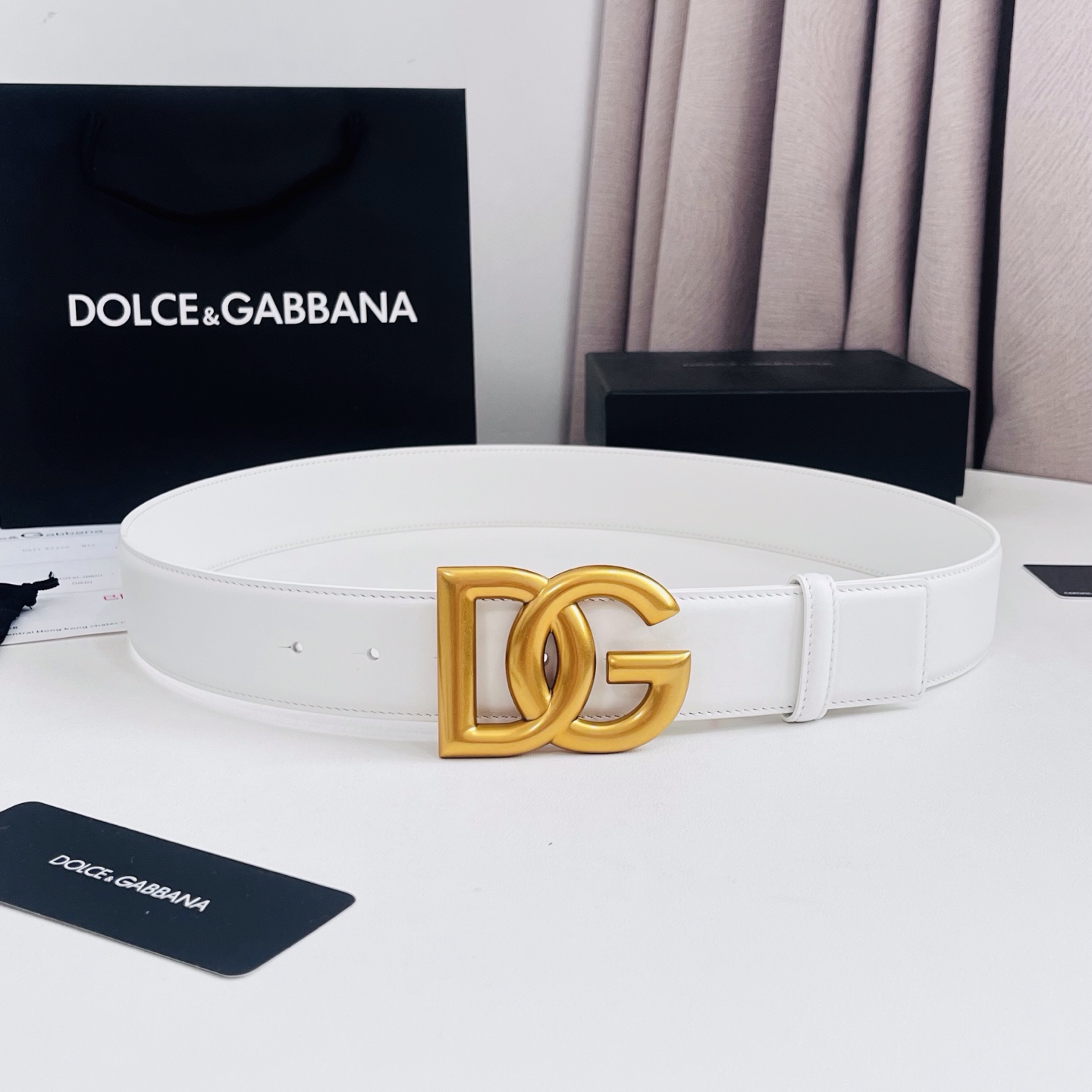 Dolce&Gabbana 新款 电镀金属徽标搭扣•搭扣下方设有点扣• 无镍搭扣与配件• 意大利制造 4.0cm