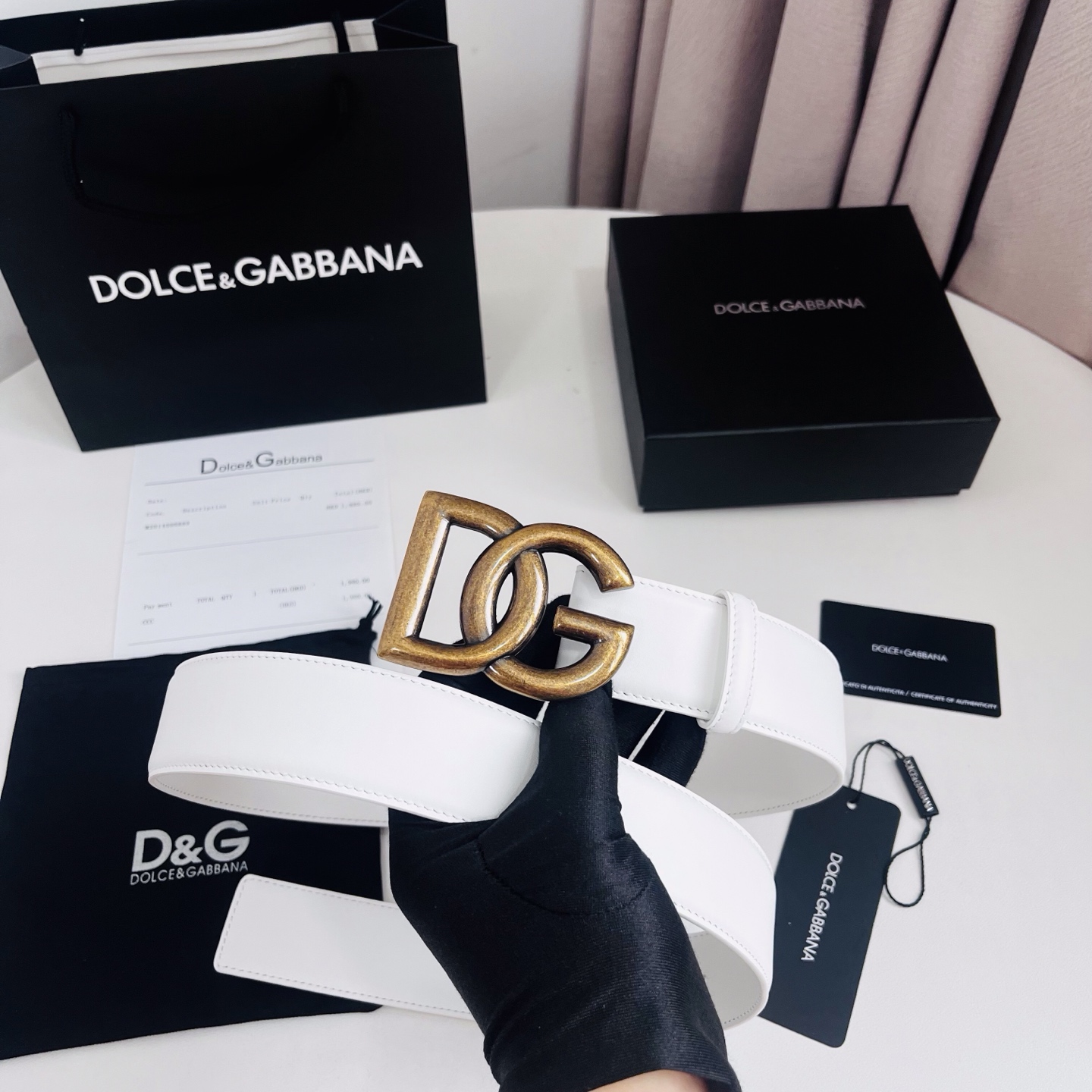 Dolce&Gabbana 新款 电镀金属徽标搭扣•搭扣下方设有点扣• 无镍搭扣与配件• 意大利制造 4.0cm