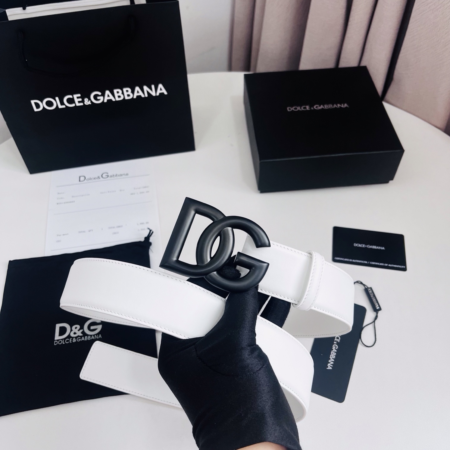 Dolce&Gabbana 新款 电镀金属徽标搭扣•搭扣下方设有点扣• 无镍搭扣与配件• 意大利制造 4.0cm