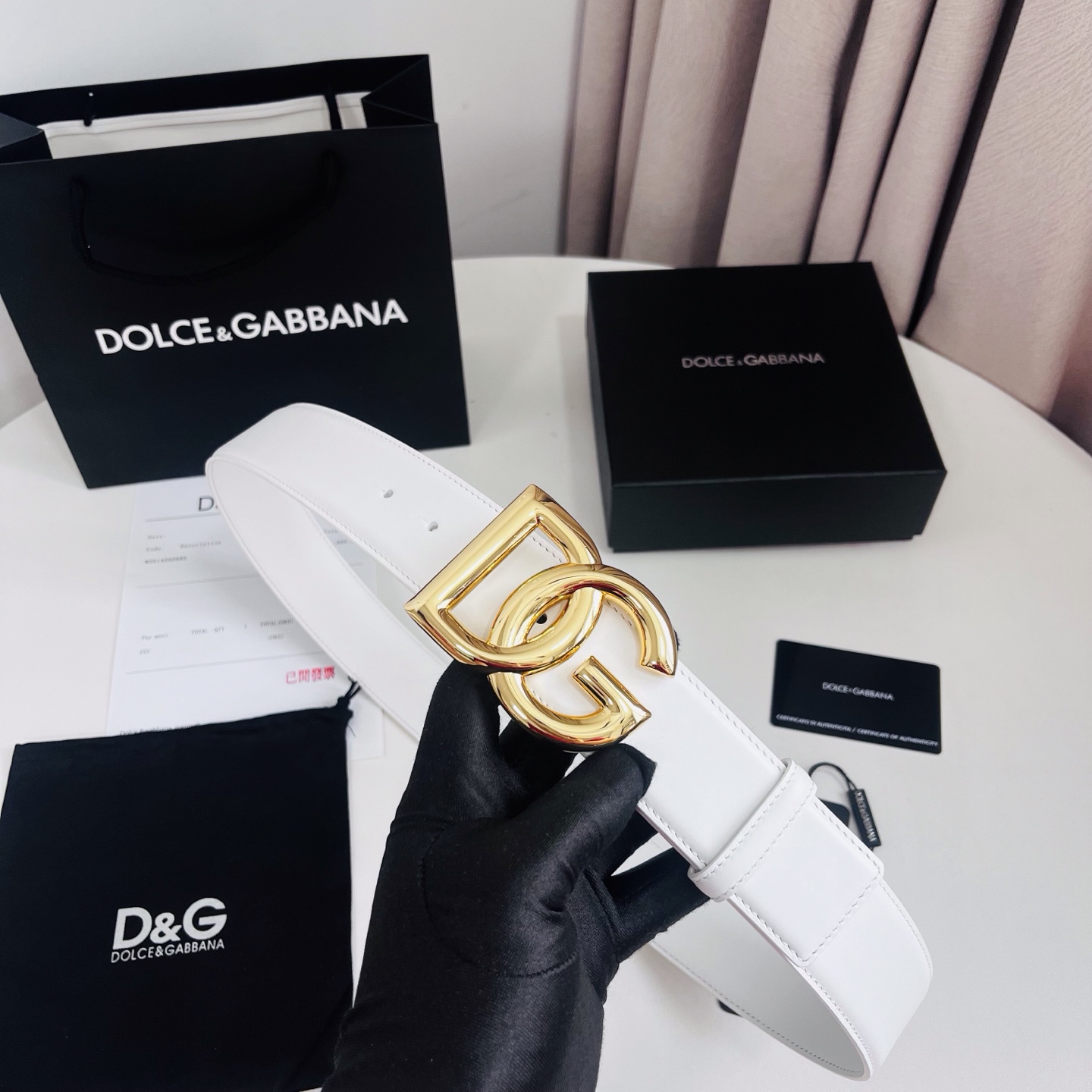 Dolce&Gabbana 新款 电镀金属徽标搭扣•搭扣下方设有点扣• 无镍搭扣与配件• 意大利制造 4.0cm