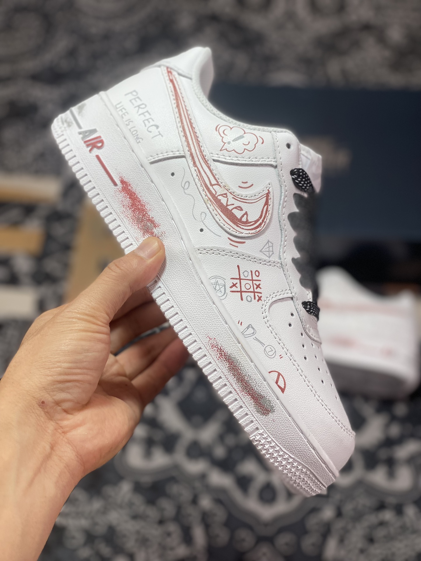 Air Force 1 '07 Low 白红涂鸦 AM0703-123