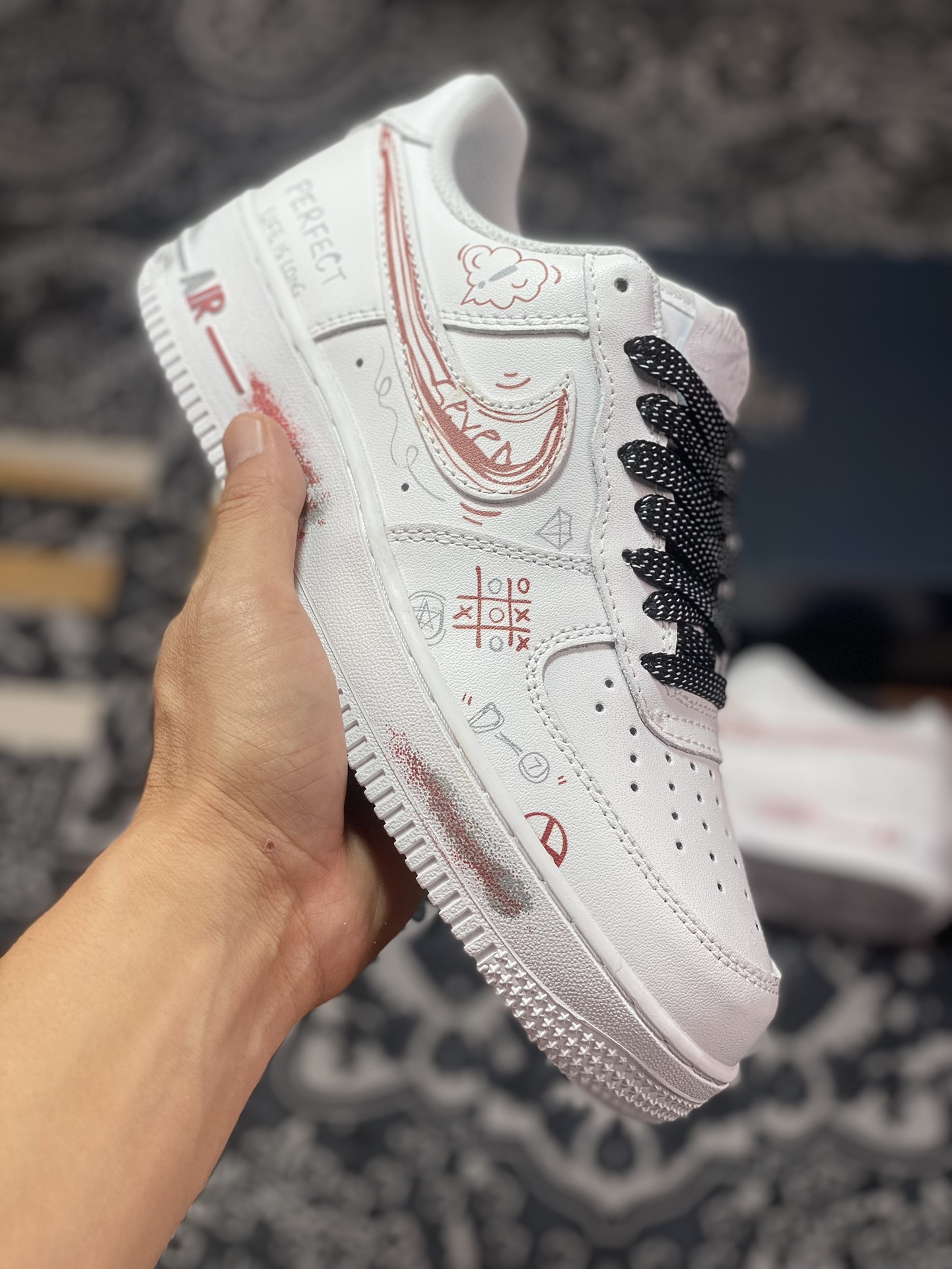 Air Force 1 ’07 Low 白红涂鸦 AM0703-123